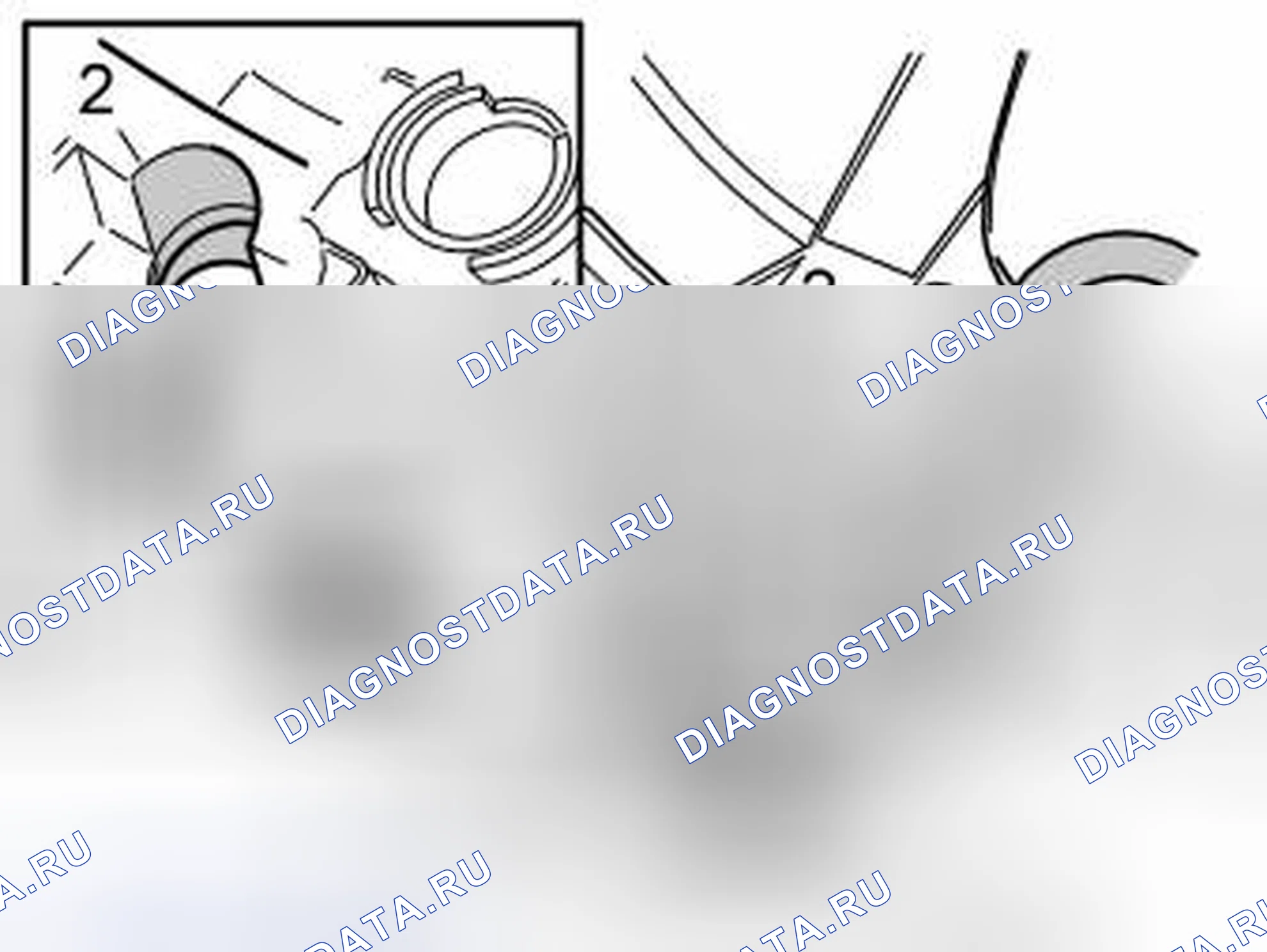 Рис. 127: Закрепить кабельный жгут в рейке бампера. Volvo XC70 I рестайлинг