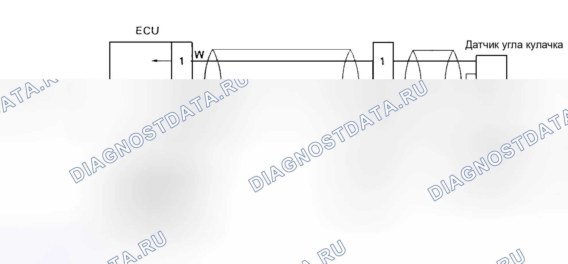 Рис. 60: Схема - Код 13, датчик угла CAM (турбо). Subaru Legacy BC/BJ/BF