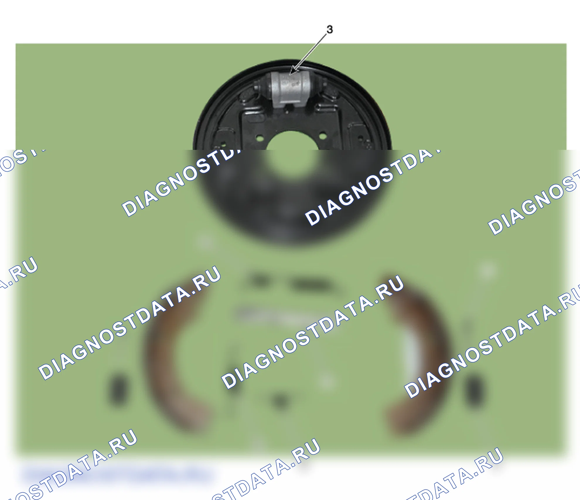 Детали заднего барабанного тормоза. Hyundai GRAND i10/Xcent BA