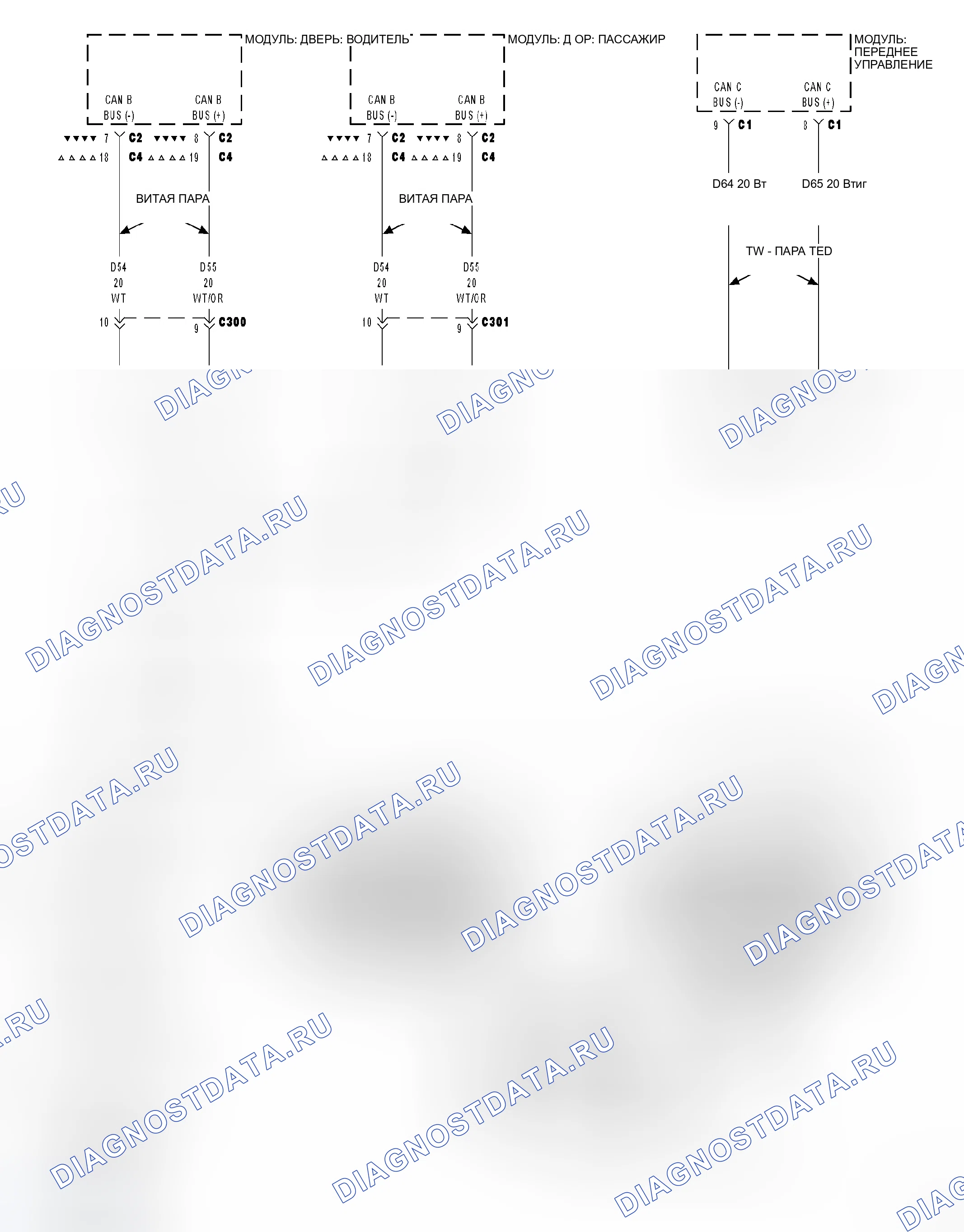 Рис. 2: U0019 - ШИНА CAN B-DDM / PDM. Dodge Magnum I