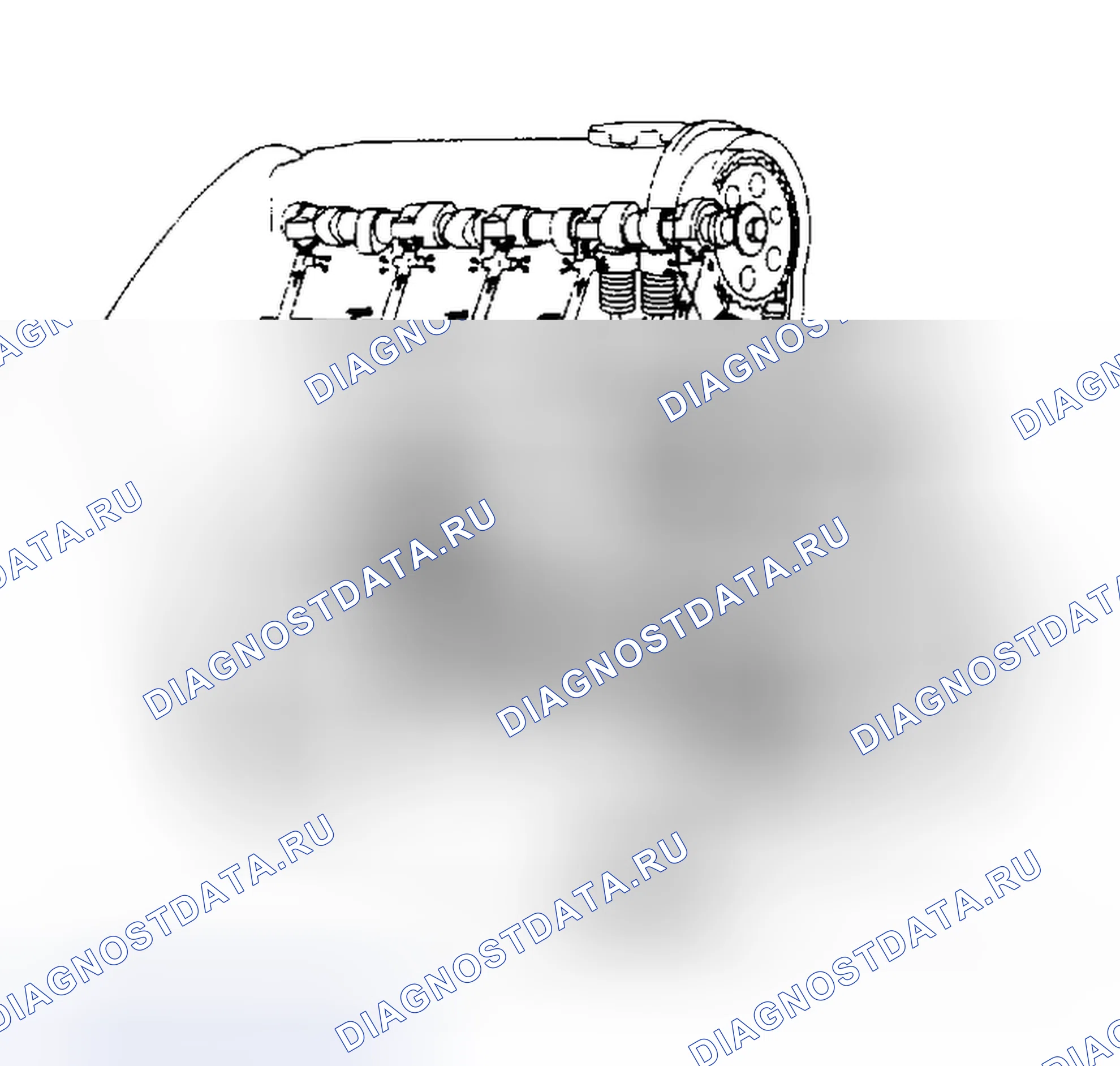 Рис. 16: Вид в разрезе системы смазки двигателя. Nissan Sentra B11