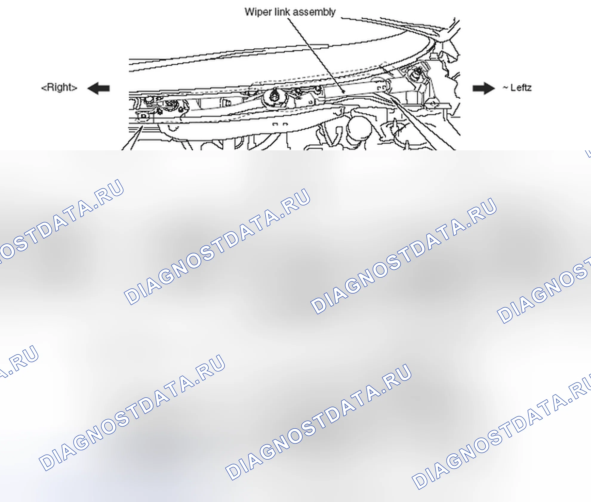 Рис. 82: <<A>> ДЕМОНТАЖ ЗВЕНА СТЕКЛООЧИСТИТЕЛЯ В СБОРЕ. Mitsubishi Lancer Ralliart X рестайлинг