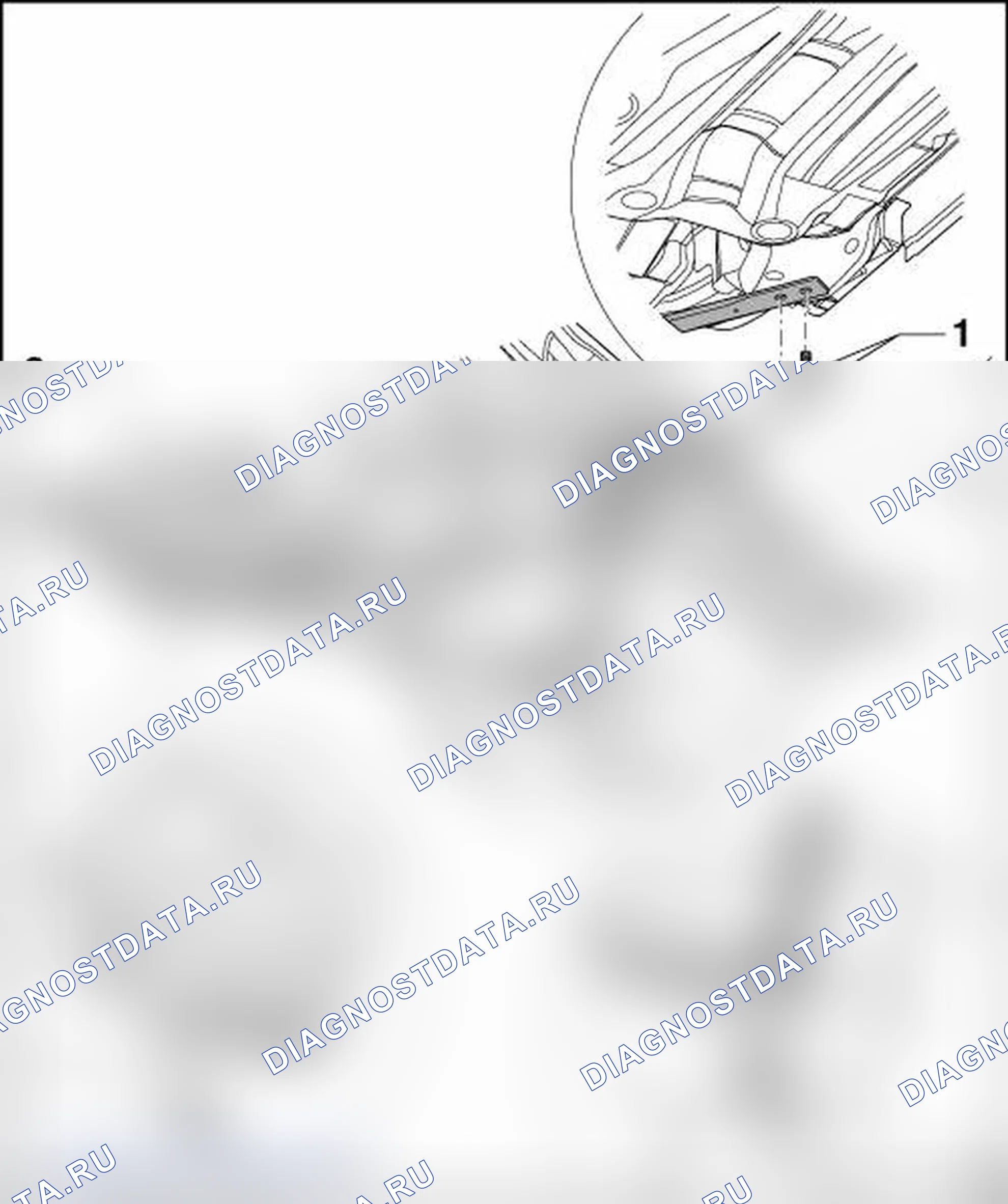 Рис. 158: ДИАГОНАЛЬНАЯ СКОБА. Volkswagen New Beetle A4