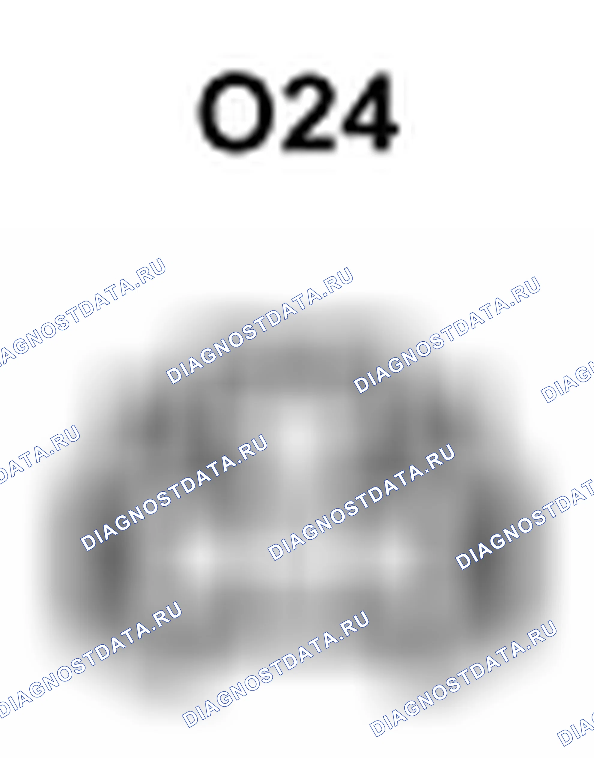 Рис. 571: Вид с торца разъема датчика термометра аккумулятора (O24). Toyota Camry XV40