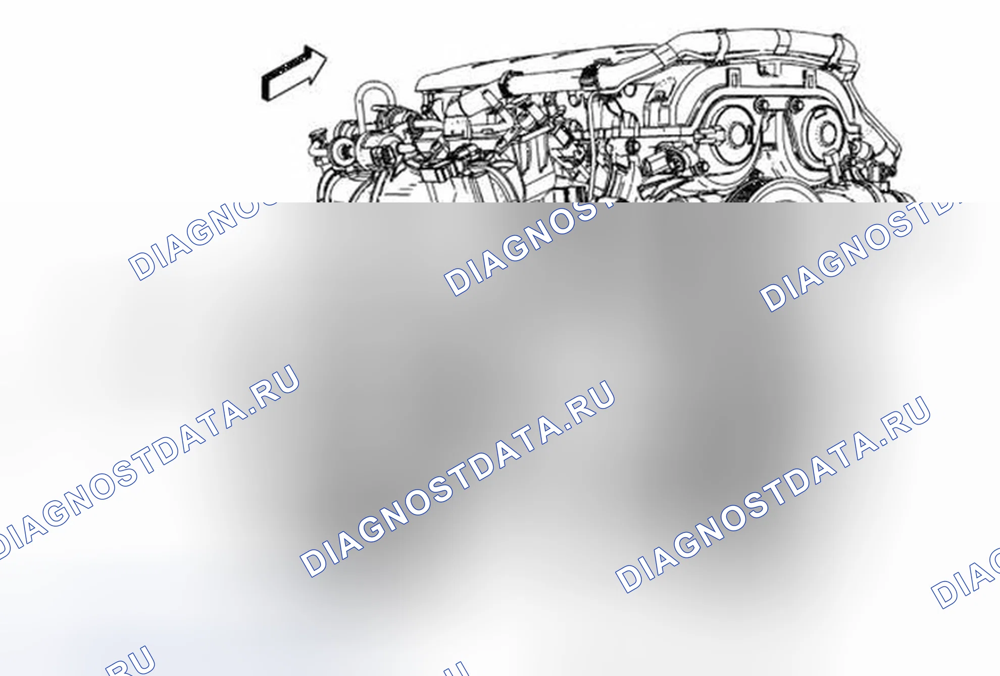 Рис. 21: Замена датчика детонации. Buick Encore I