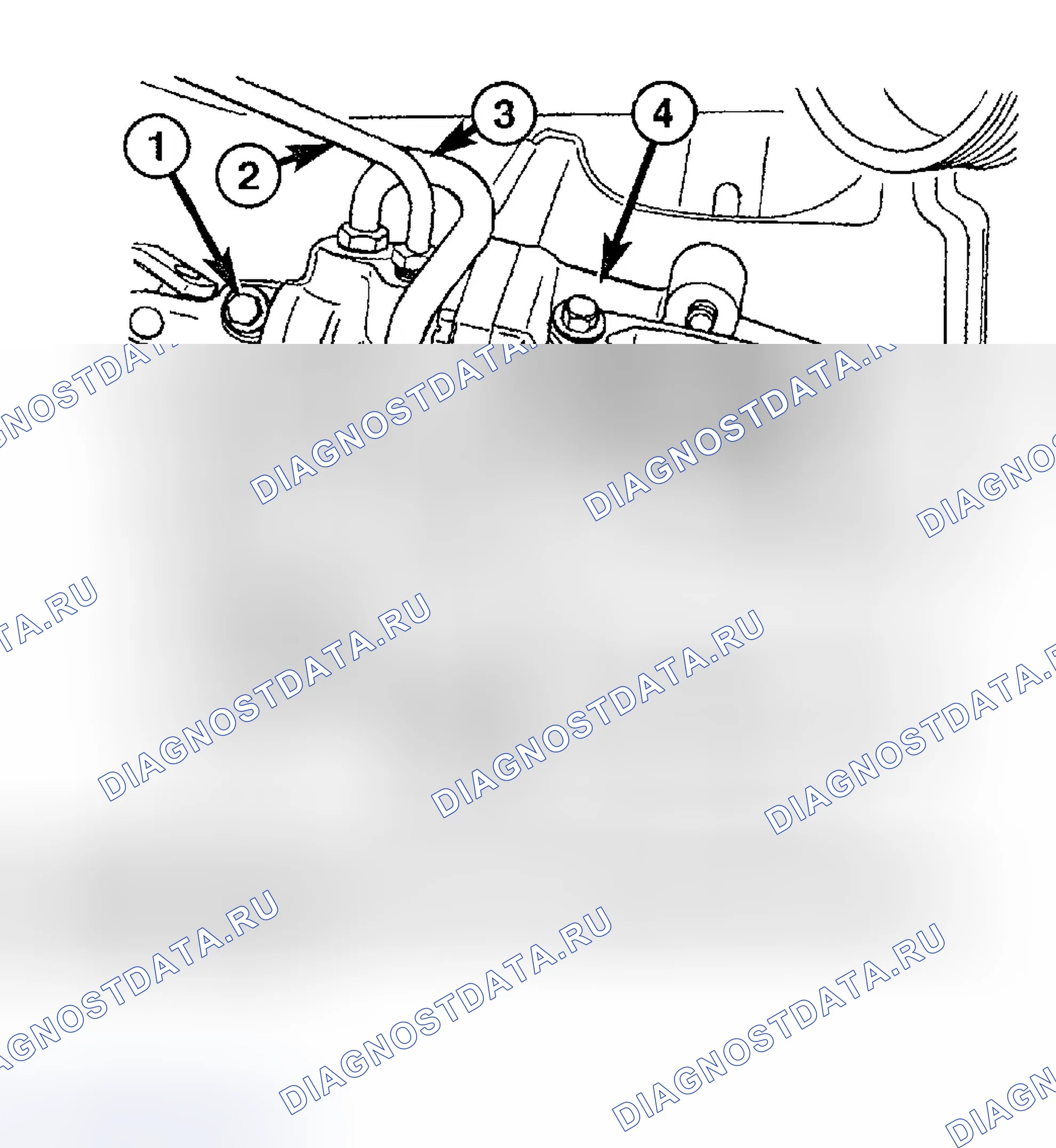 Рис. 98: НАПОРНЫЙ ШЛАНГ. Dodge Pickup R1500 