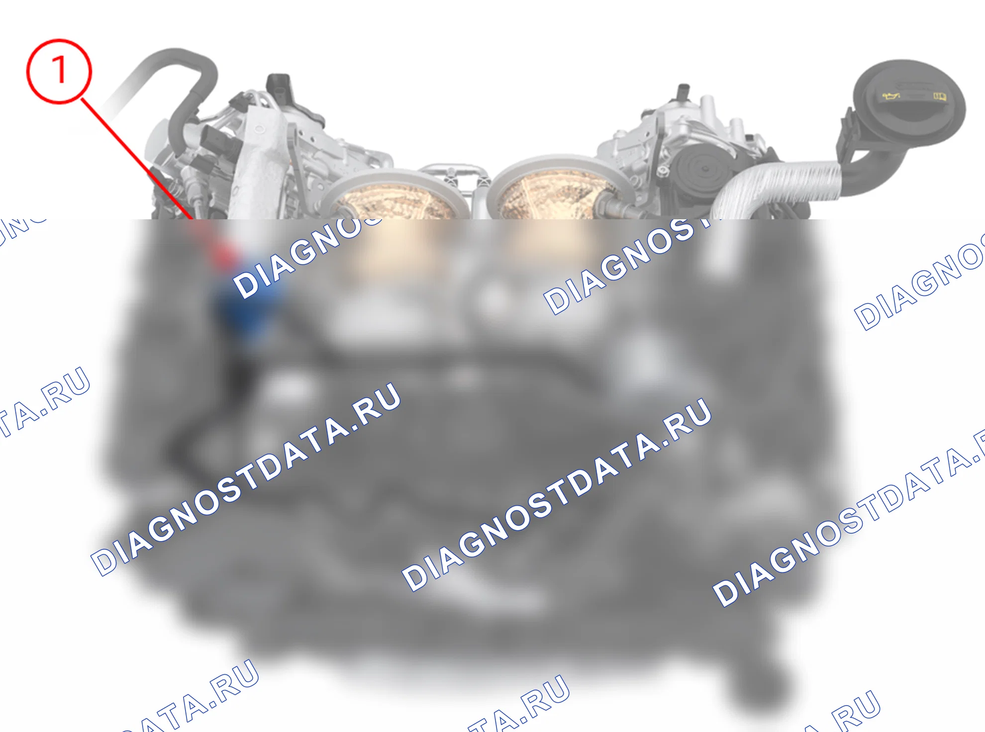 Расположение клапана регулирования давления наддува в двигателе V6 Biturbo. Porsche Cayenne III