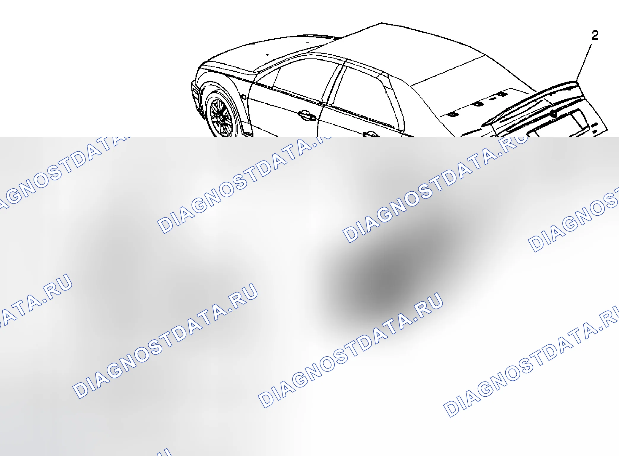 Рис. 23: Замена заднего спойлера (STS). Cadillac STS I рестайлинг