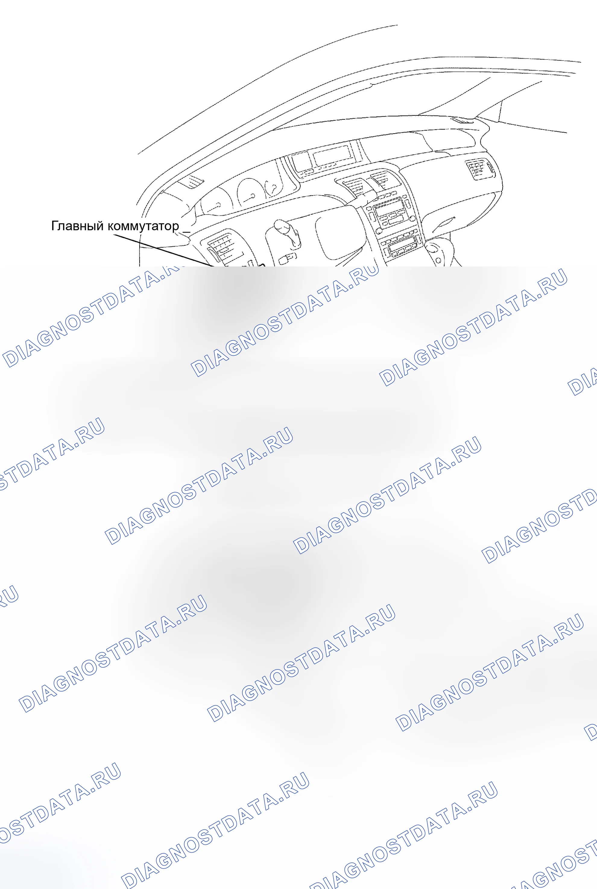 Рис. 1: РАСПОЛОЖЕНИЕ. Toyota Avalon XX20 рестайлинг