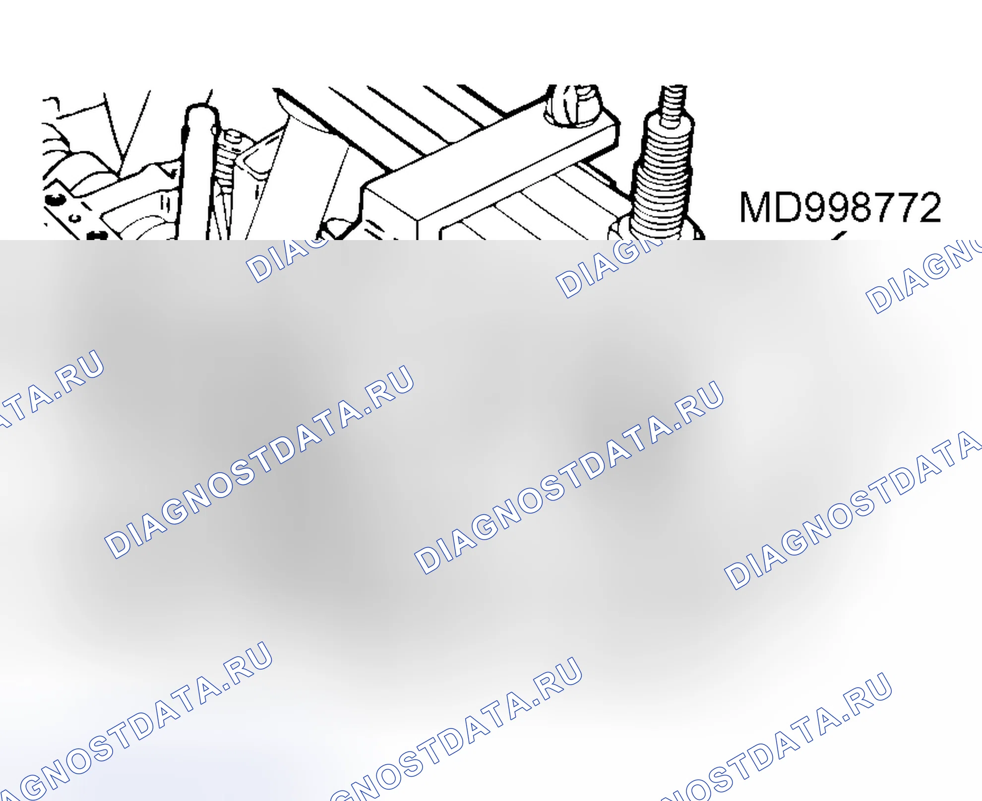 Рис. 437: < < B > > СНЯТИЕ ЗАМКА ФИКСАТОРА. Mitsubishi Lancer IX рестайлинг