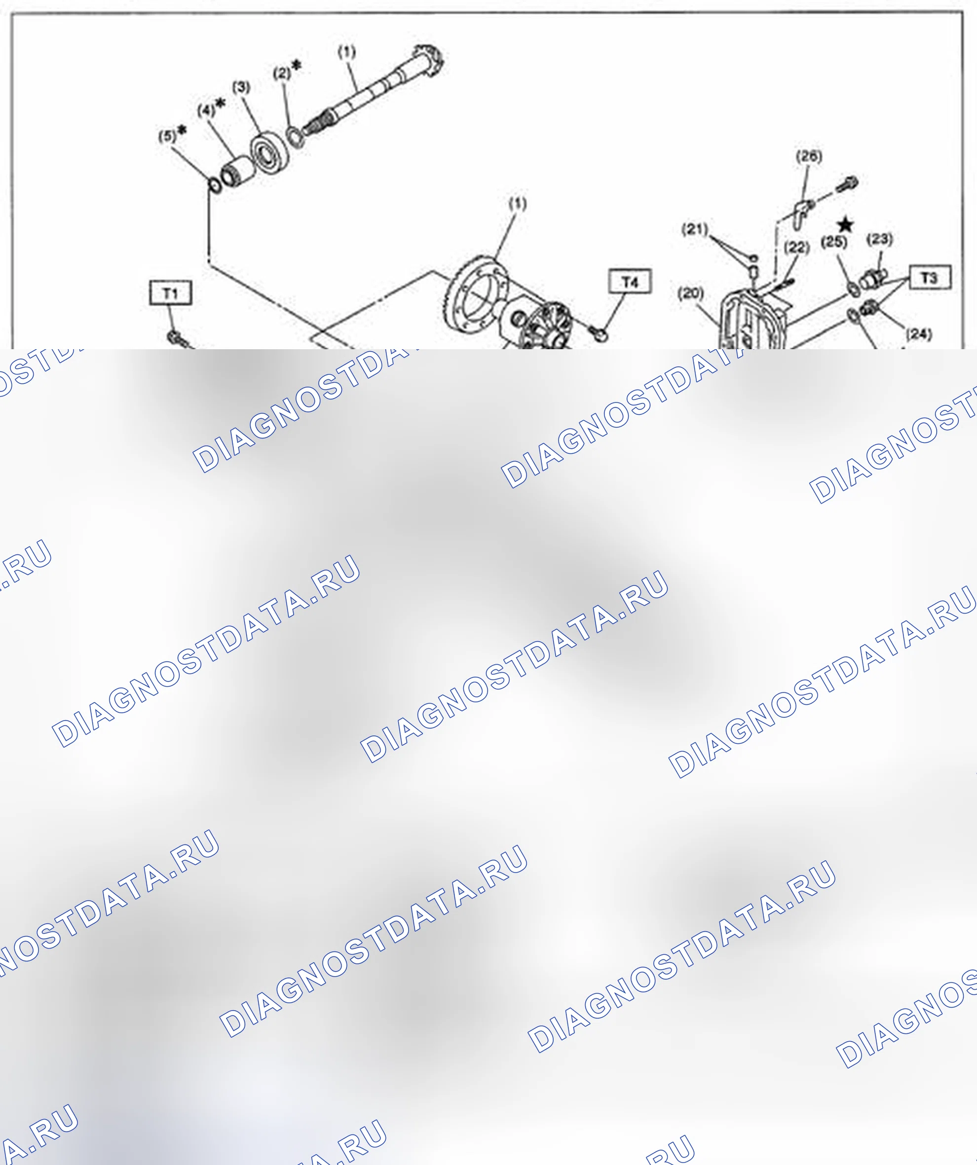 Рис. 70: ЗАДНИЙ ДИФФЕРЕНЦИАЛ С ЛСД (Т-ТИПА). Subaru Impreza WRX STI GR