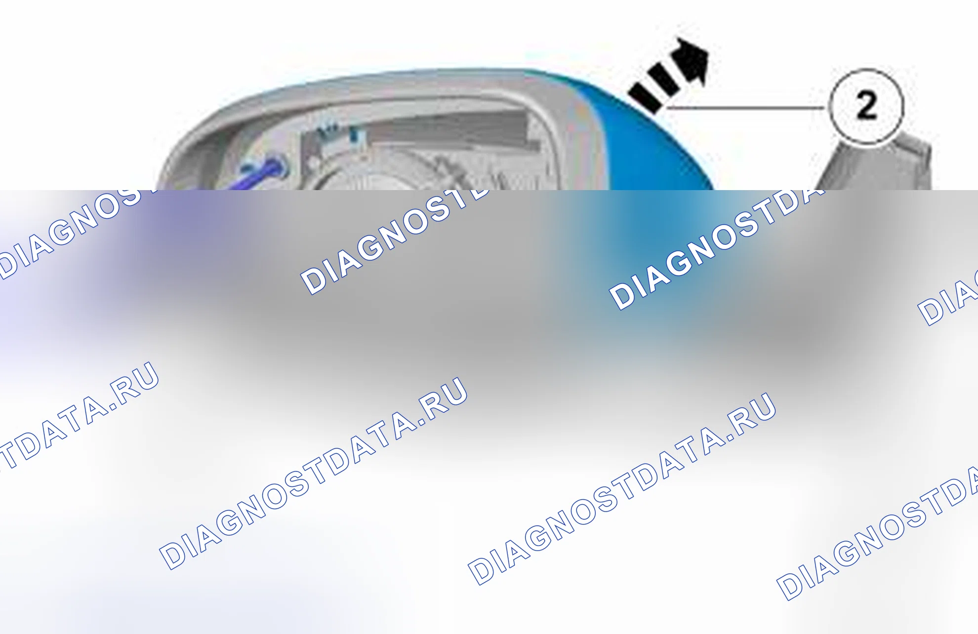 Рис. 21: Крышка, внешнее зеркало. Volvo S60 I