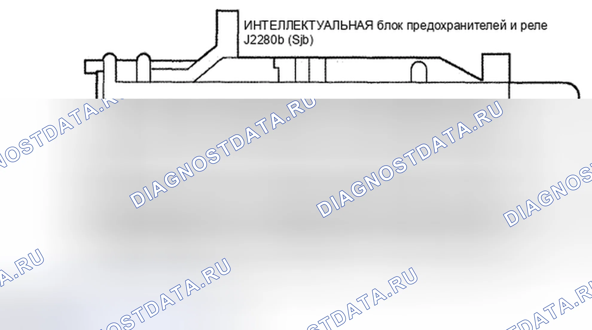 Рис. 17: ВИД С ТОРЦА РАЗЪЕМА - ФОНАРИ ПАРКОВКИ, ЗАДНЕГО И НОМЕРНОГО ЗНАКОВ. Mazda Tribute II