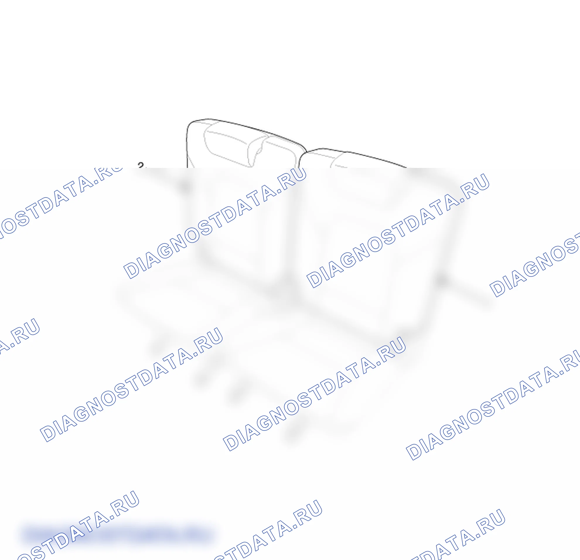 Расположение деталей задней крышки заднего сиденья. Hyundai Santafe Sport DMA