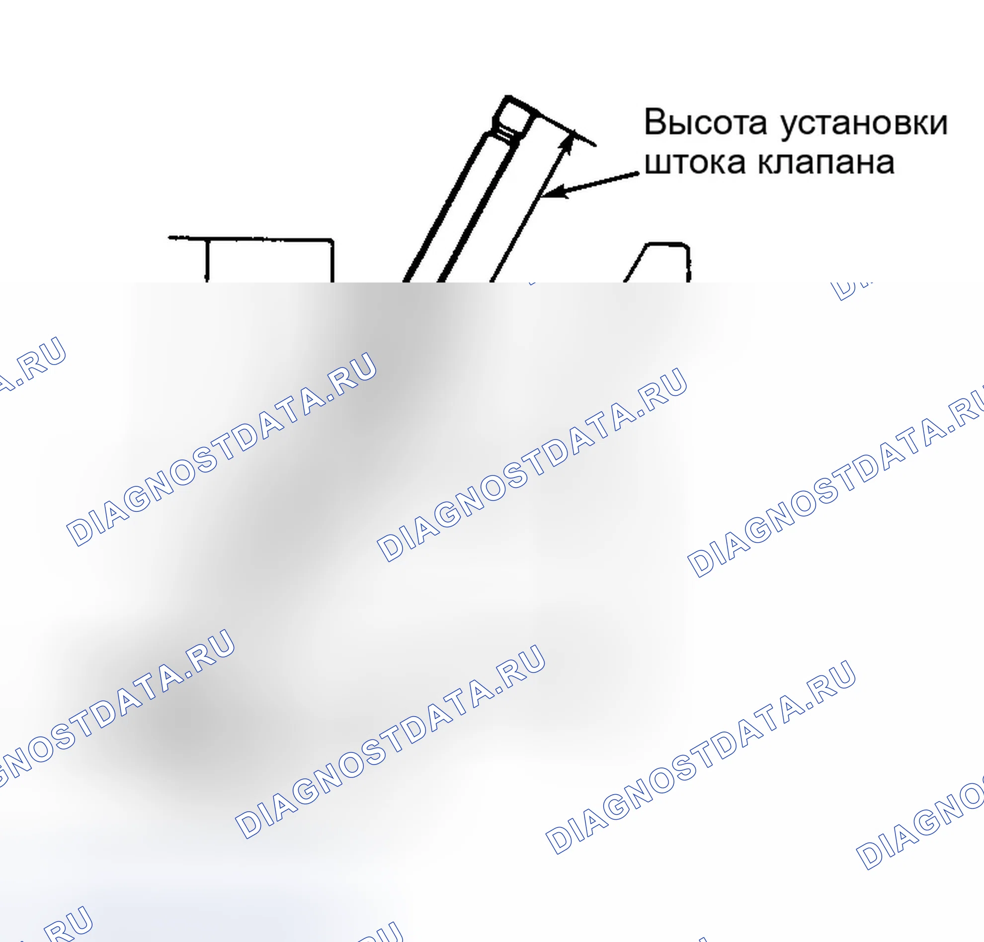 Рис. 27: Высота установки штока клапана. Honda Civic VI