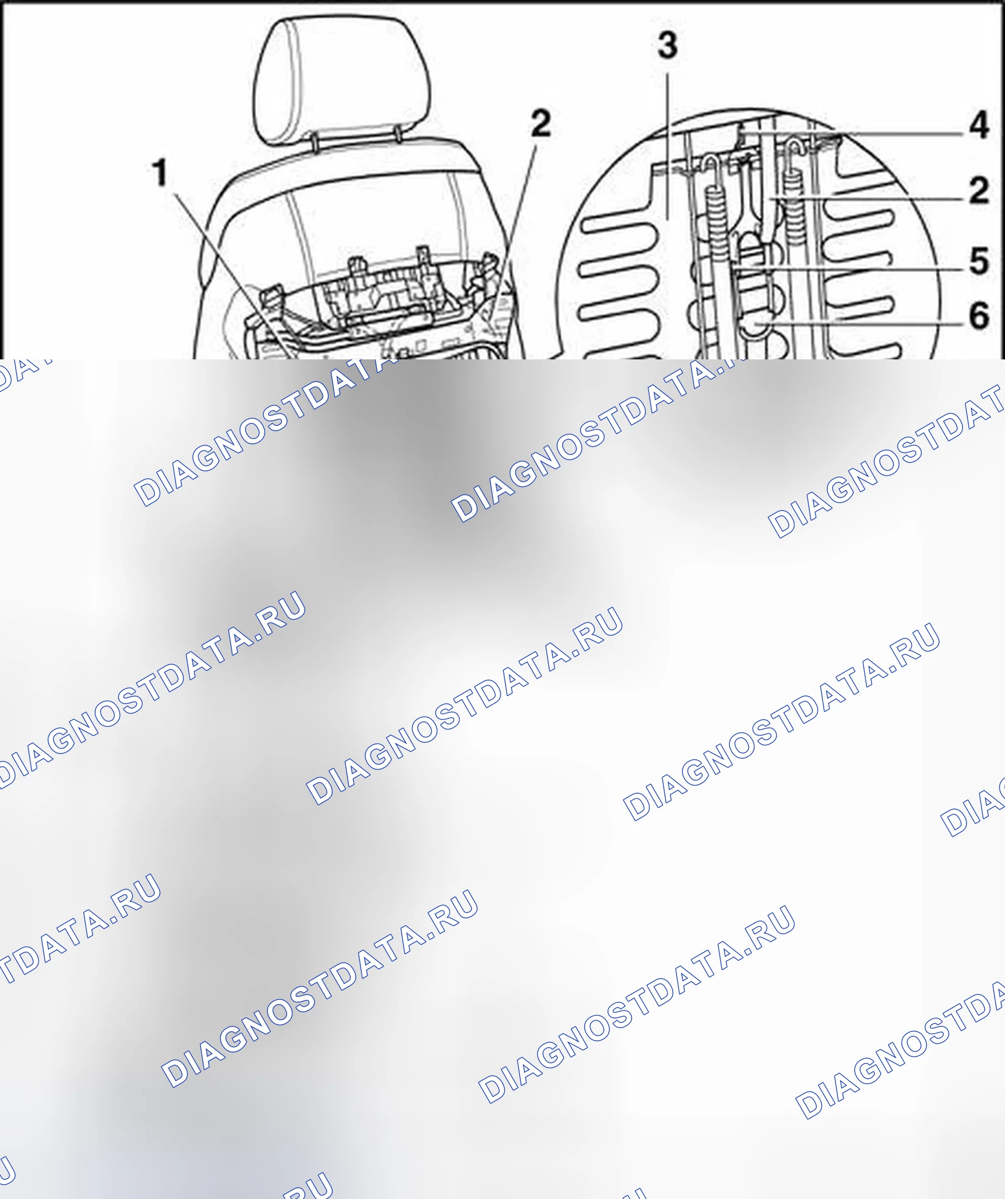 Рис. 14: Двигатель регулировки поясничной опоры, снятие и установка. Audi S8 D3 рестайлинг