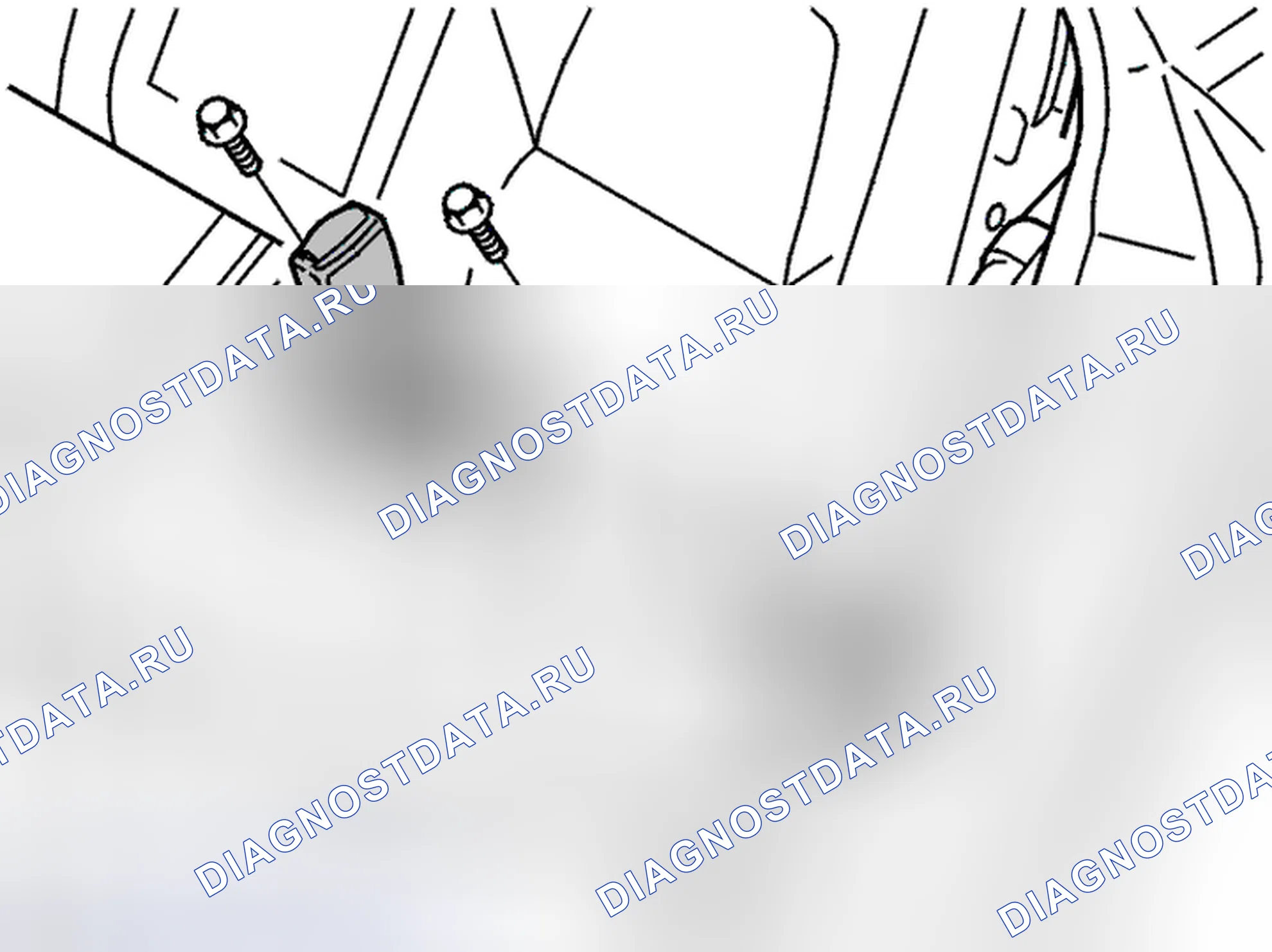 Рис. 1017: Снятие пряжек заднего ремня безопасности. Volvo V70 II