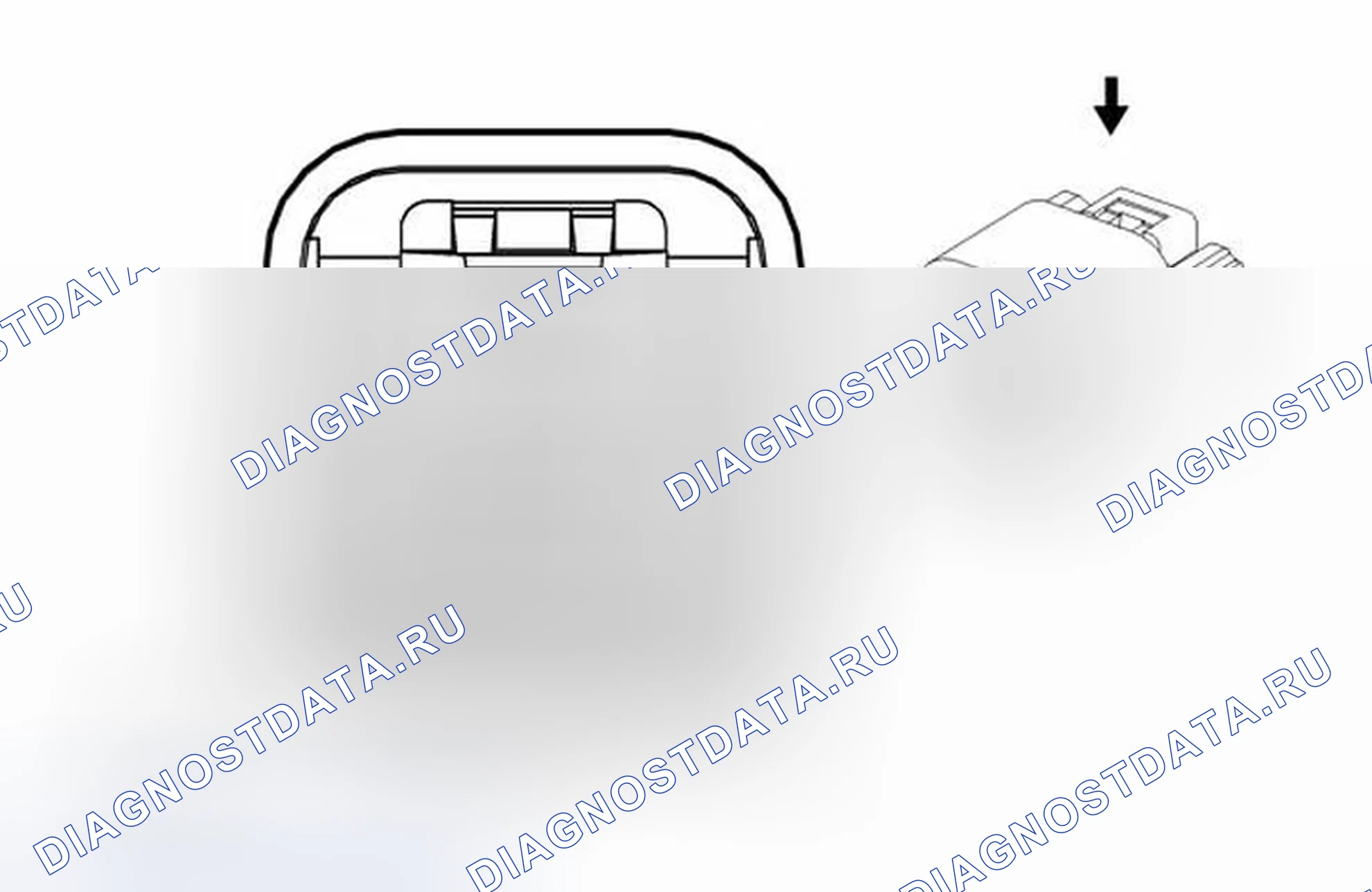Рис. 438: Датчик температуры жидкости в раздаточной коробке (MX7). Cadillac CTS II