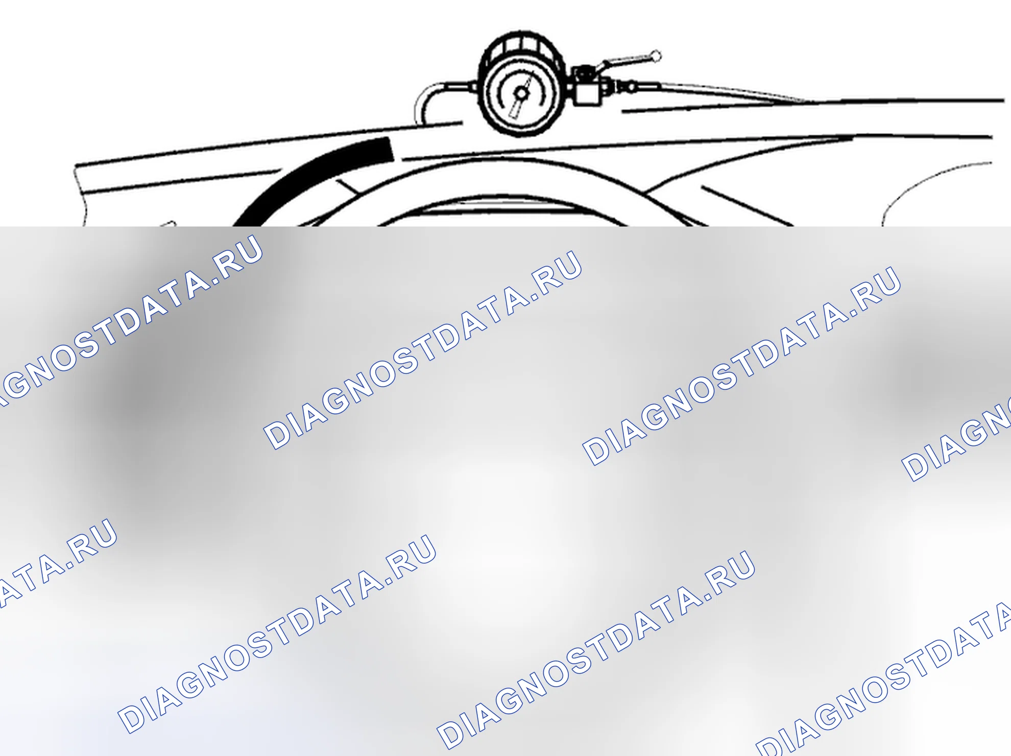 Рис. 239: Проверка давления насоса. Volvo C70 I