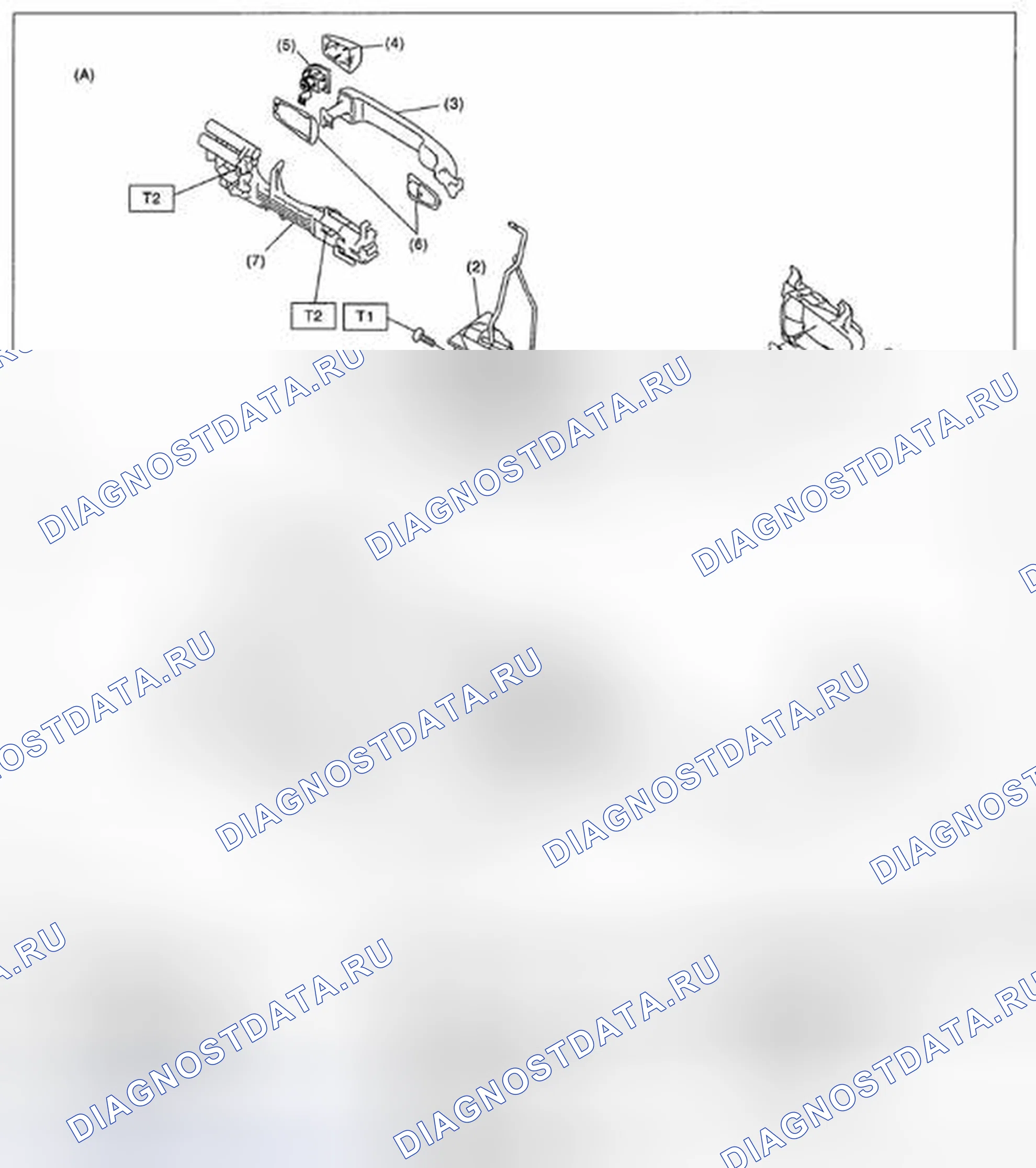Рис. 1: ДВЕРНОЙ ЗАМОК В СБОРЕ. Subaru Outback BR
