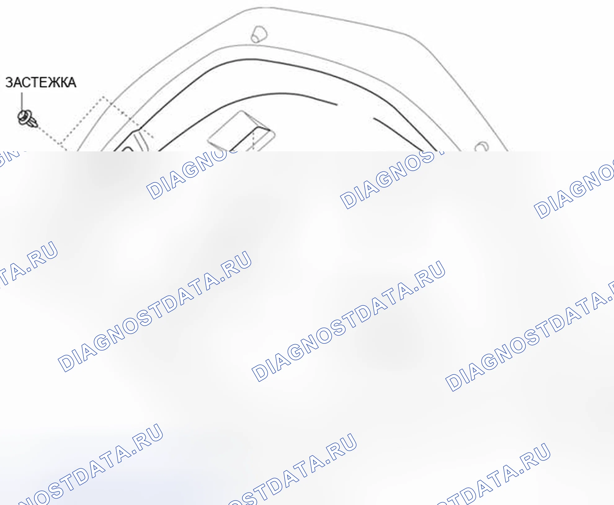Рис. 160: ДЕМОНТАЖ / МОНТАЖ НИЖНЕГО ТРИММЕРА дверь багажника. Mazda 3 BL рестайлинг