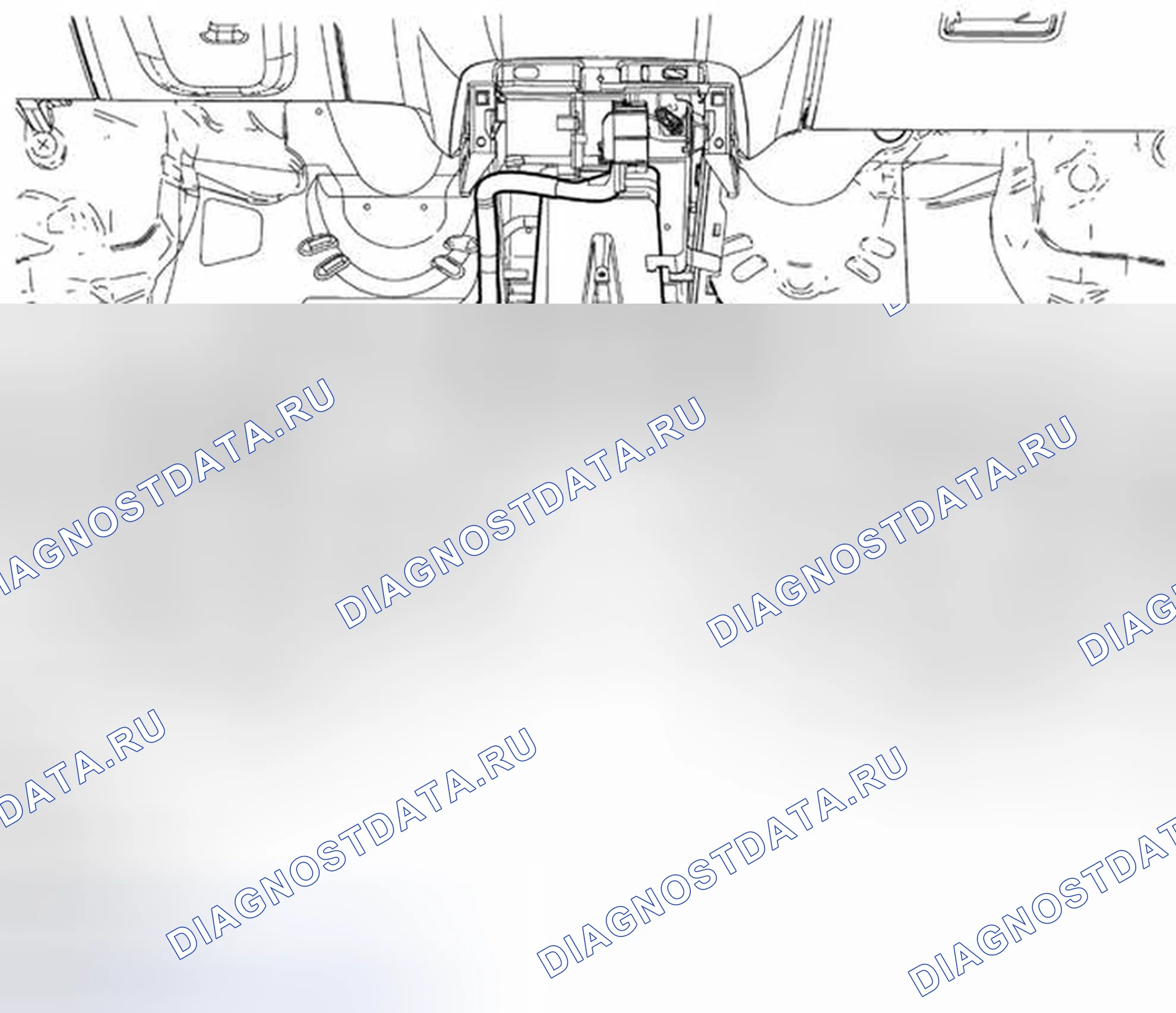 Рис. 44: ДЕМОНТАЖ / МОНТАЖ ЗАДНЕГО ВОЗДУХОВОДА КОЛОДЦА. Mazda Tribute II