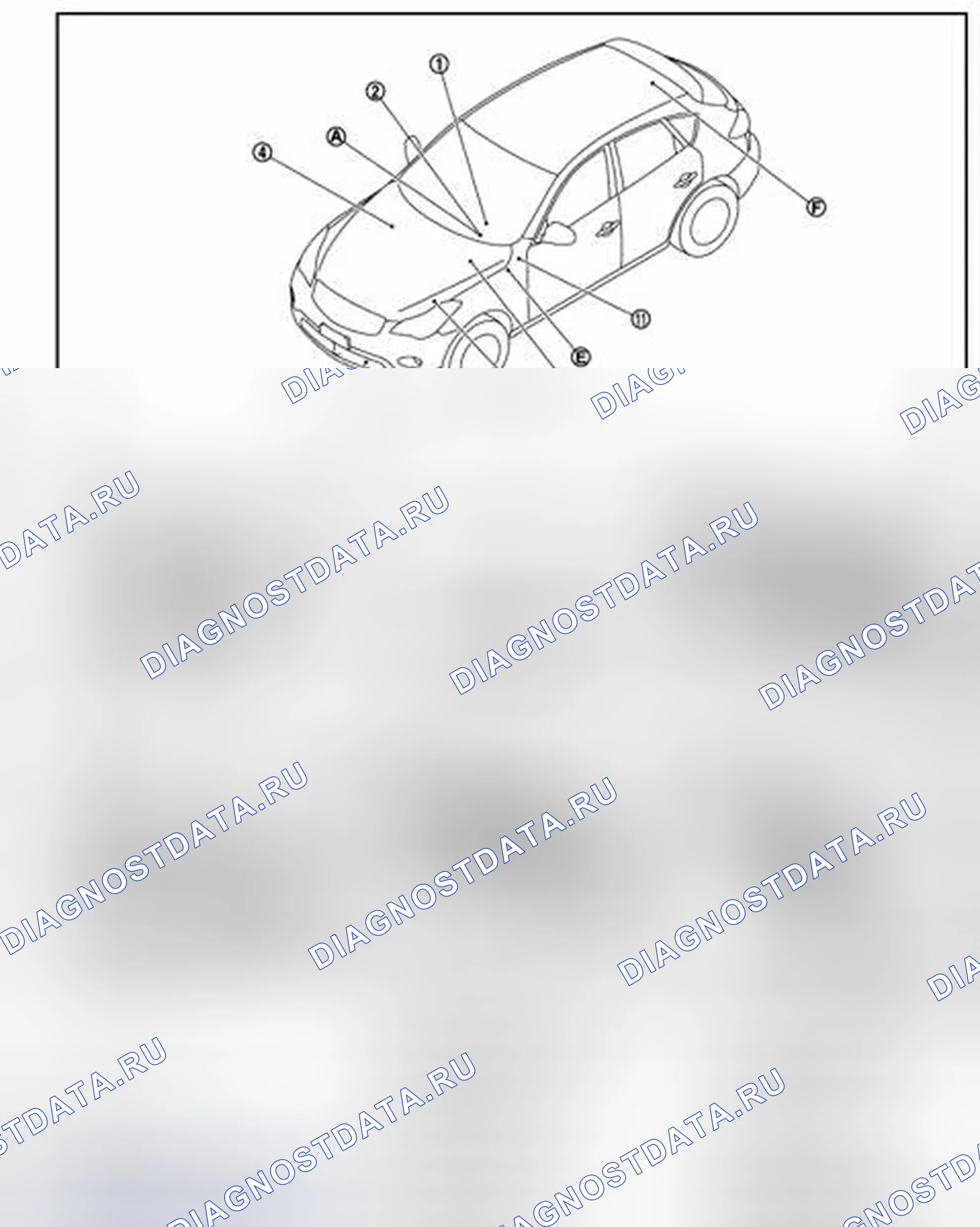 Рис. 26: Расположение компонентов. Infiniti QX50 I
