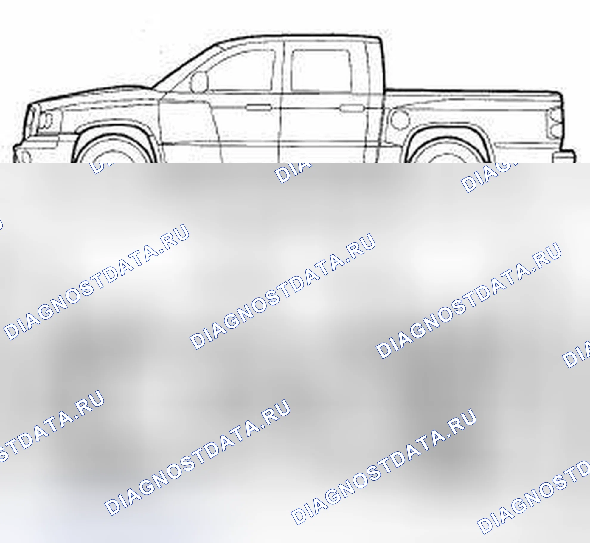 Рис. 7: НАПОЛЬНЫЙ ДОМКРАТ. Dodge Dakota III рестайлинг