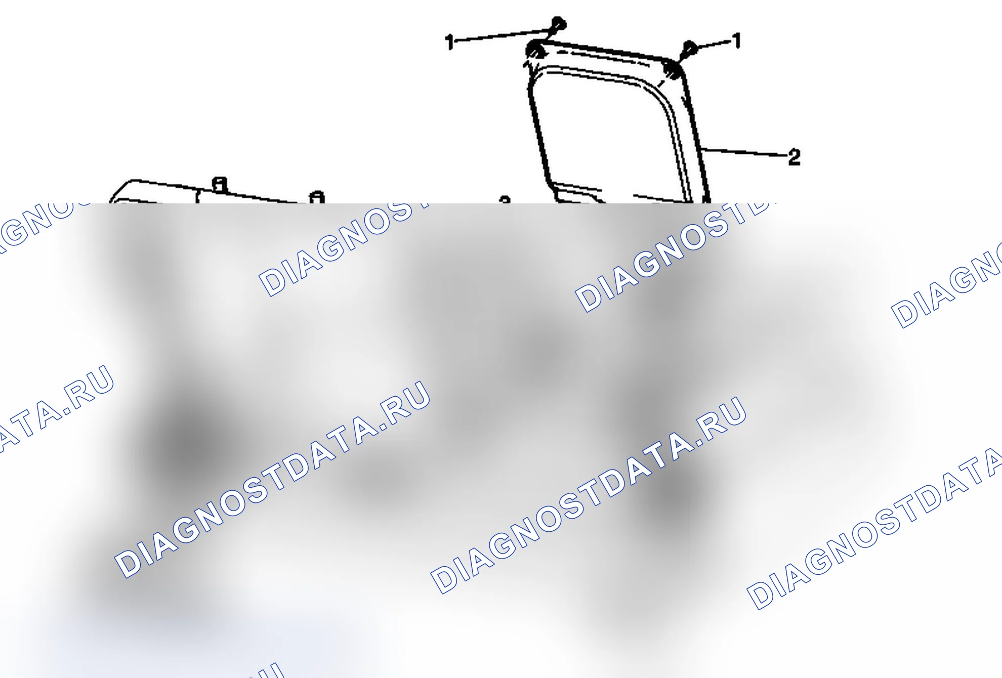 Рис. 31: Замена подлокотника заднего сиденья (кабина экипажа с RPO A68). Chevrolet Silverado 1500 