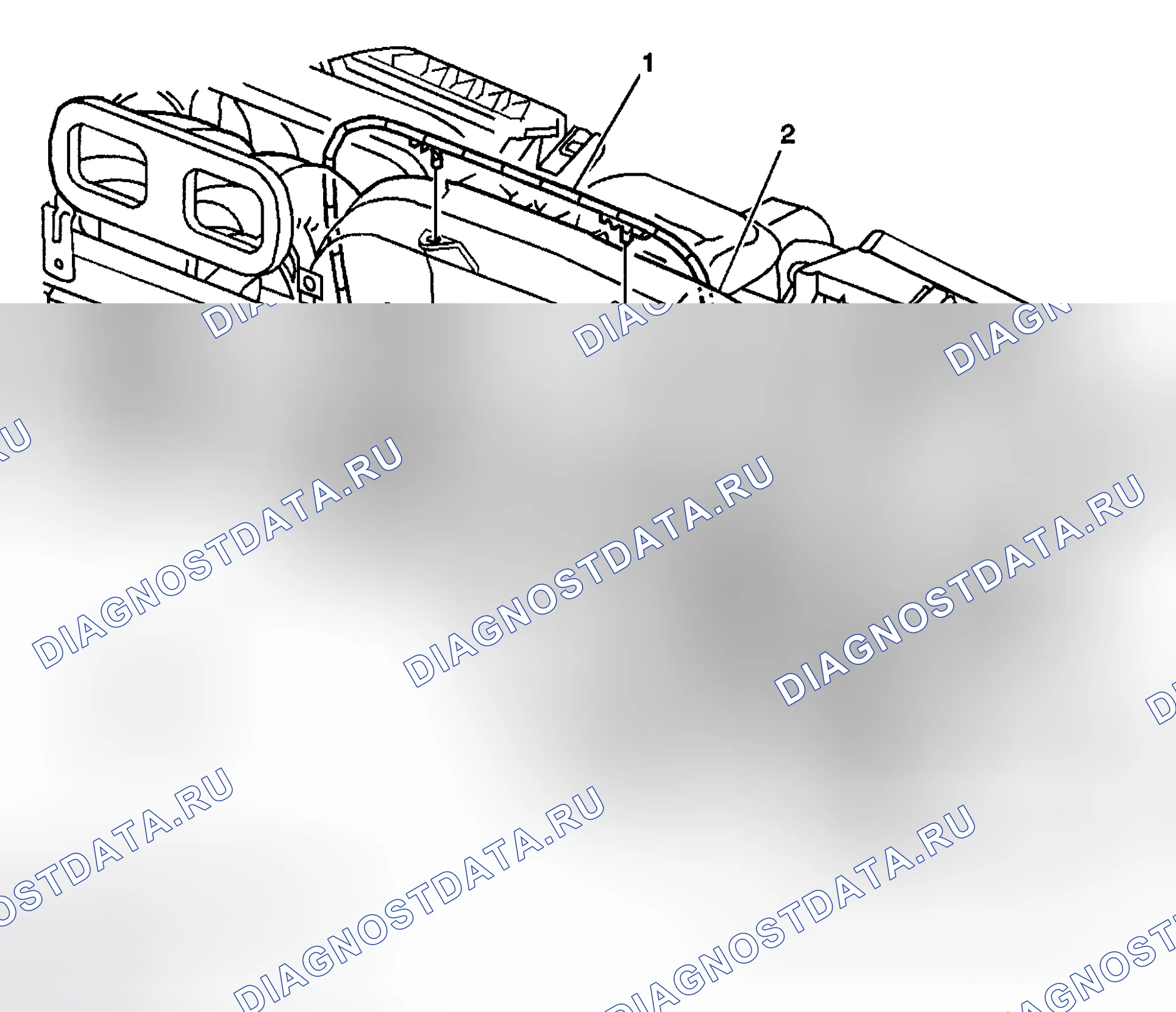 Рис. 12: Прокладка кабеля радиоантенны. Chevrolet TrailBlazer I