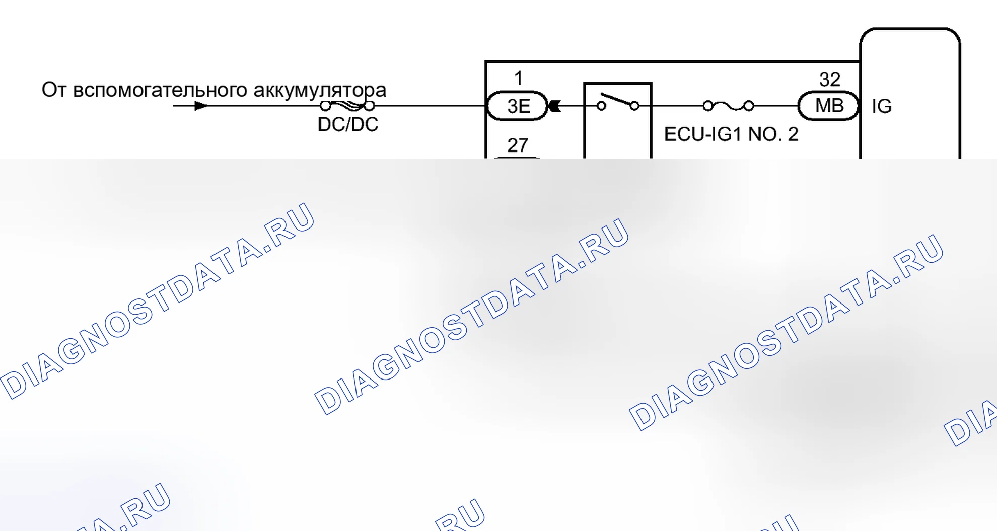 Рис. 33: электросхема. Toyota Camry XV50