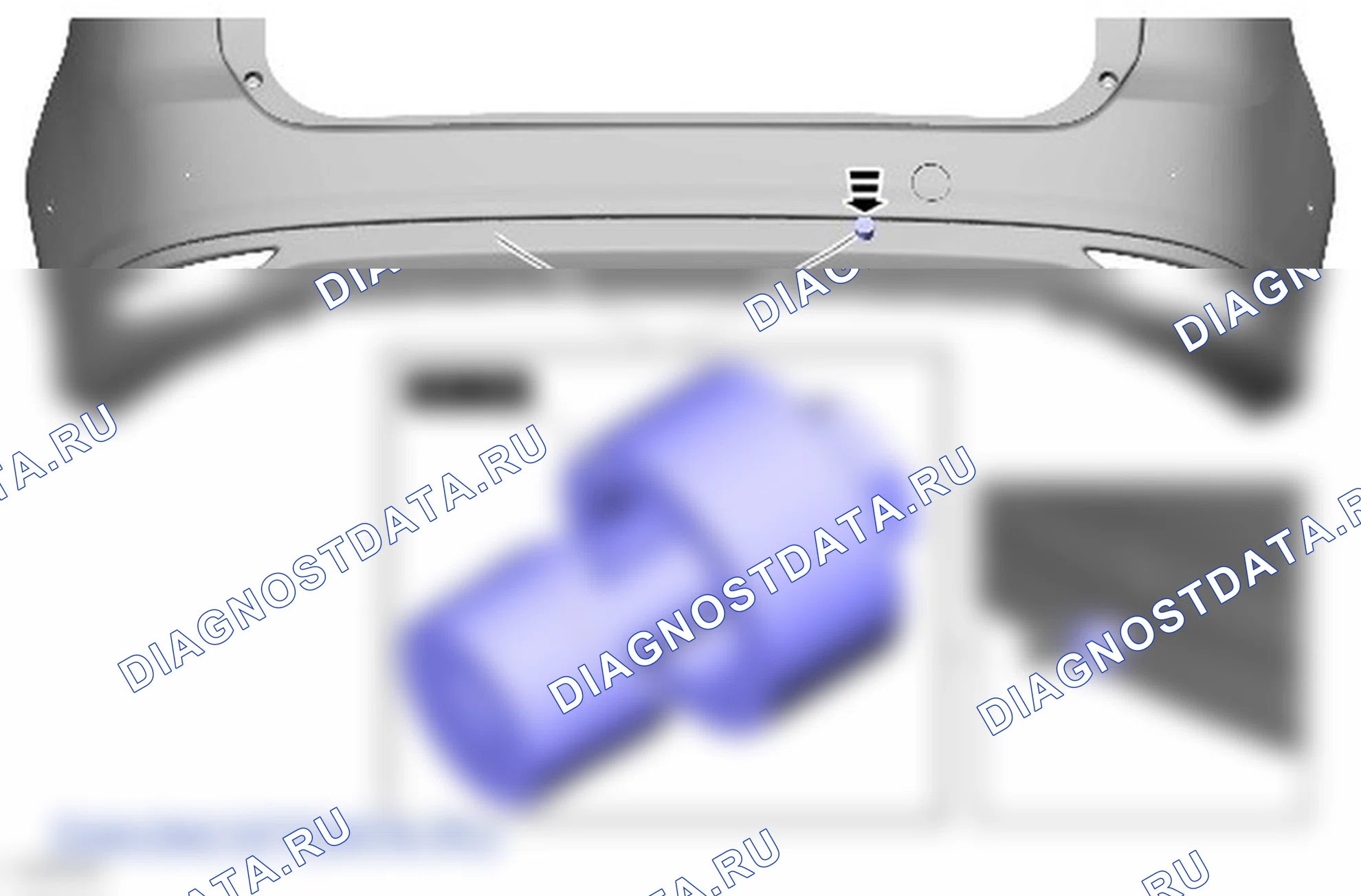 Разборка и сборка кожуха заднего бампера. Ford Grand C-MAX II рестайлинг