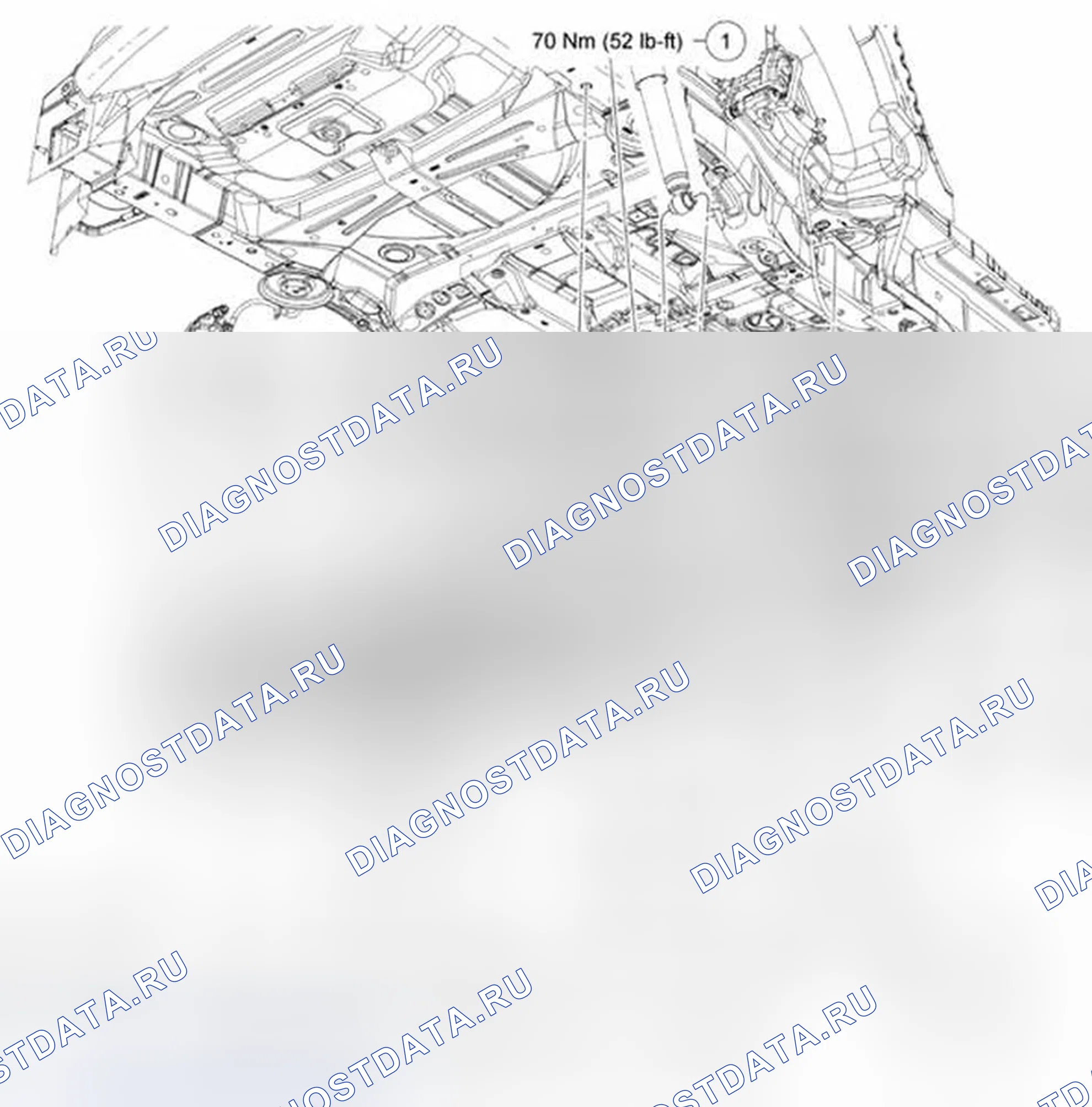 Рис. 32: Задний подрамник с полным приводом (AWD). Ford Edge I рестайлинг