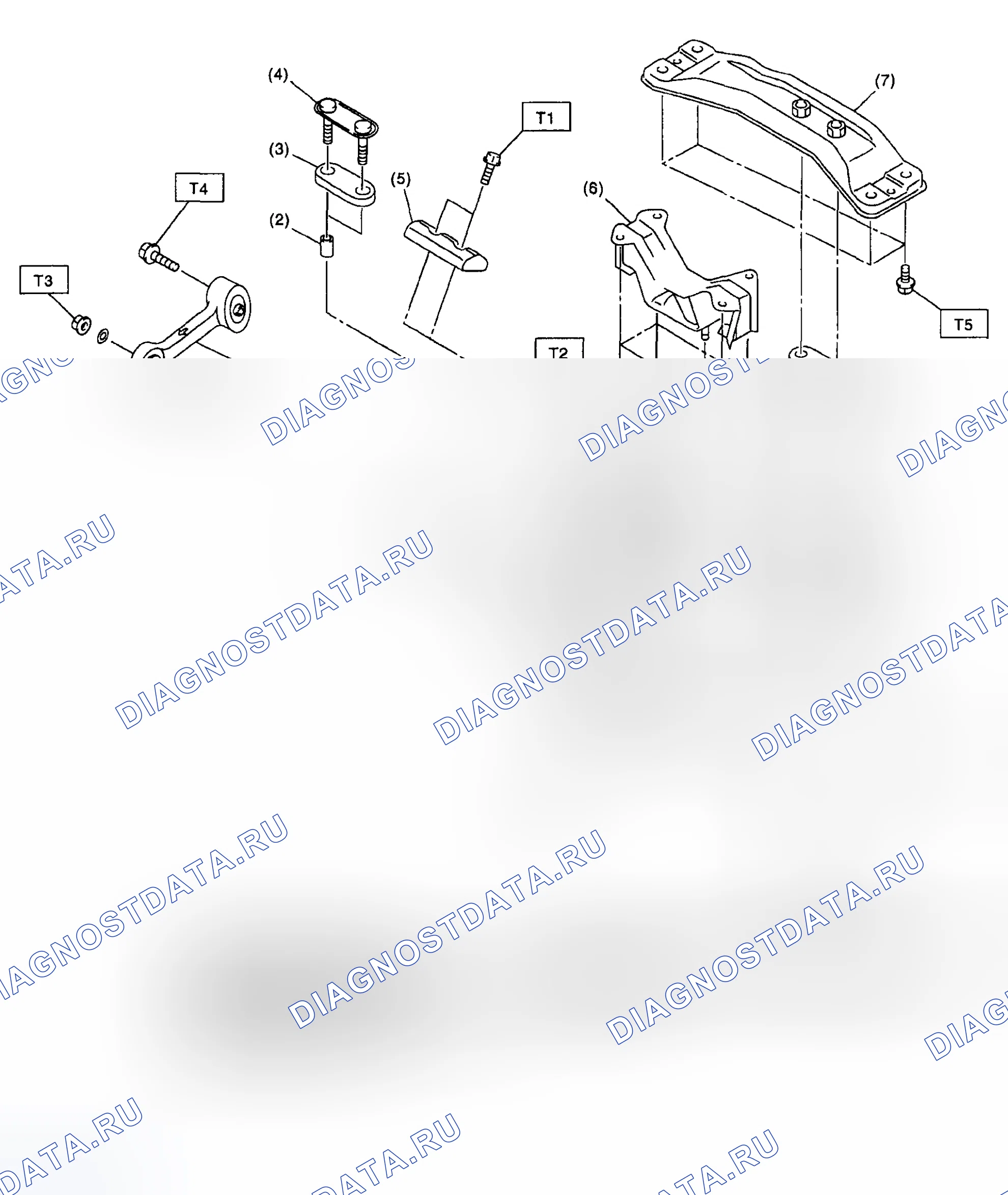 Рис. 206: МОНТАЖНЫЕ КОМПОНЕНТЫ КОРОБКИ ПЕРЕДАЧ. Subaru Impreza WRX GD/GG рестайлинг