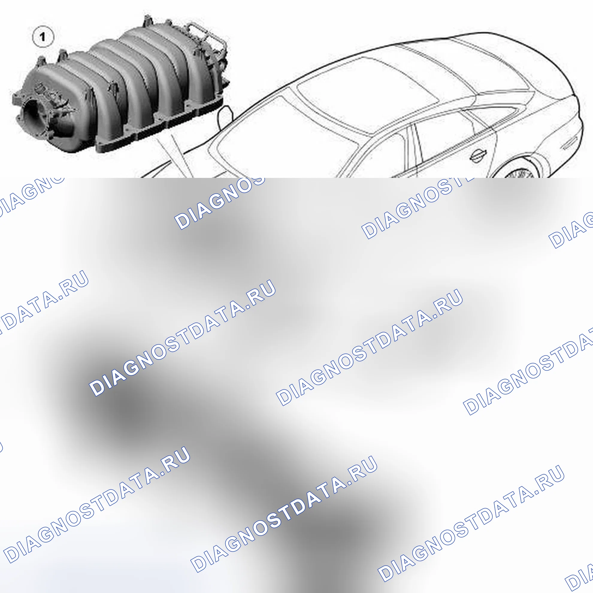 Рис. 1: РАСПОЛОЖЕНИЕ КОМПОНЕНТОВ - V8 5.0L БЕНЗИН. Jaguar XJ X351