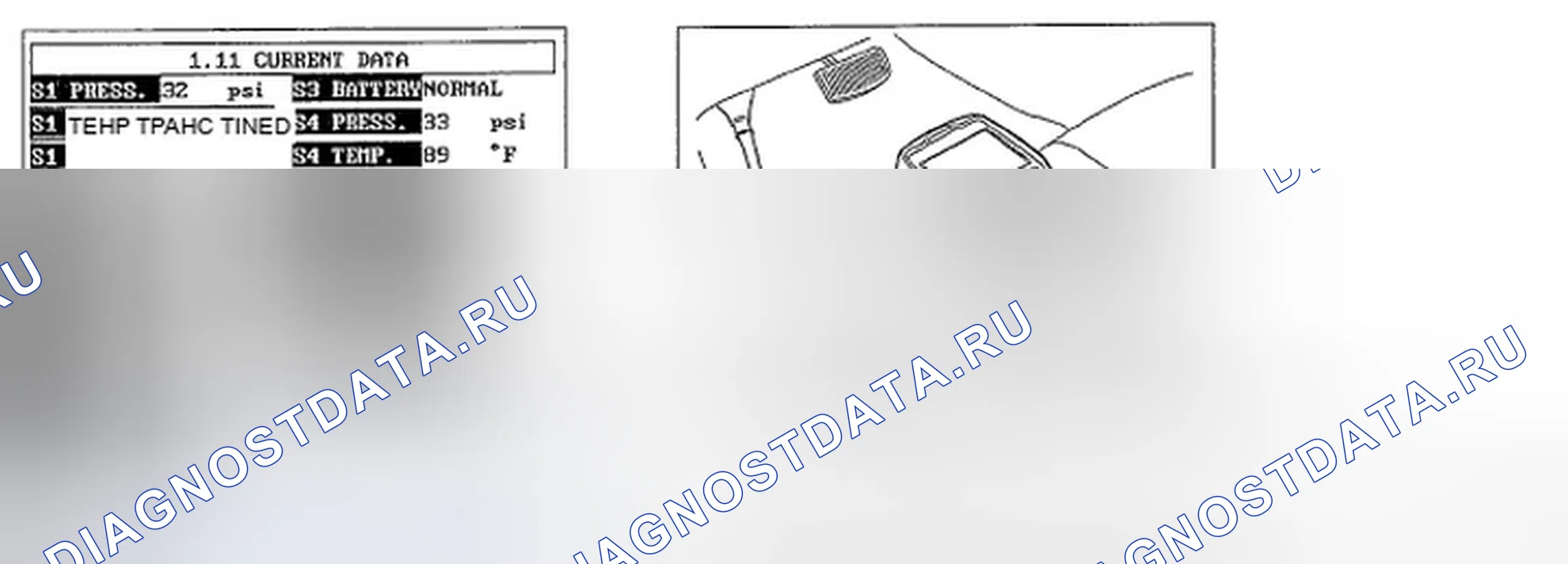 Рис. 29: МОНИТОРИНГ ДАННЫХ SCANTOOL. Hyundai Azera I