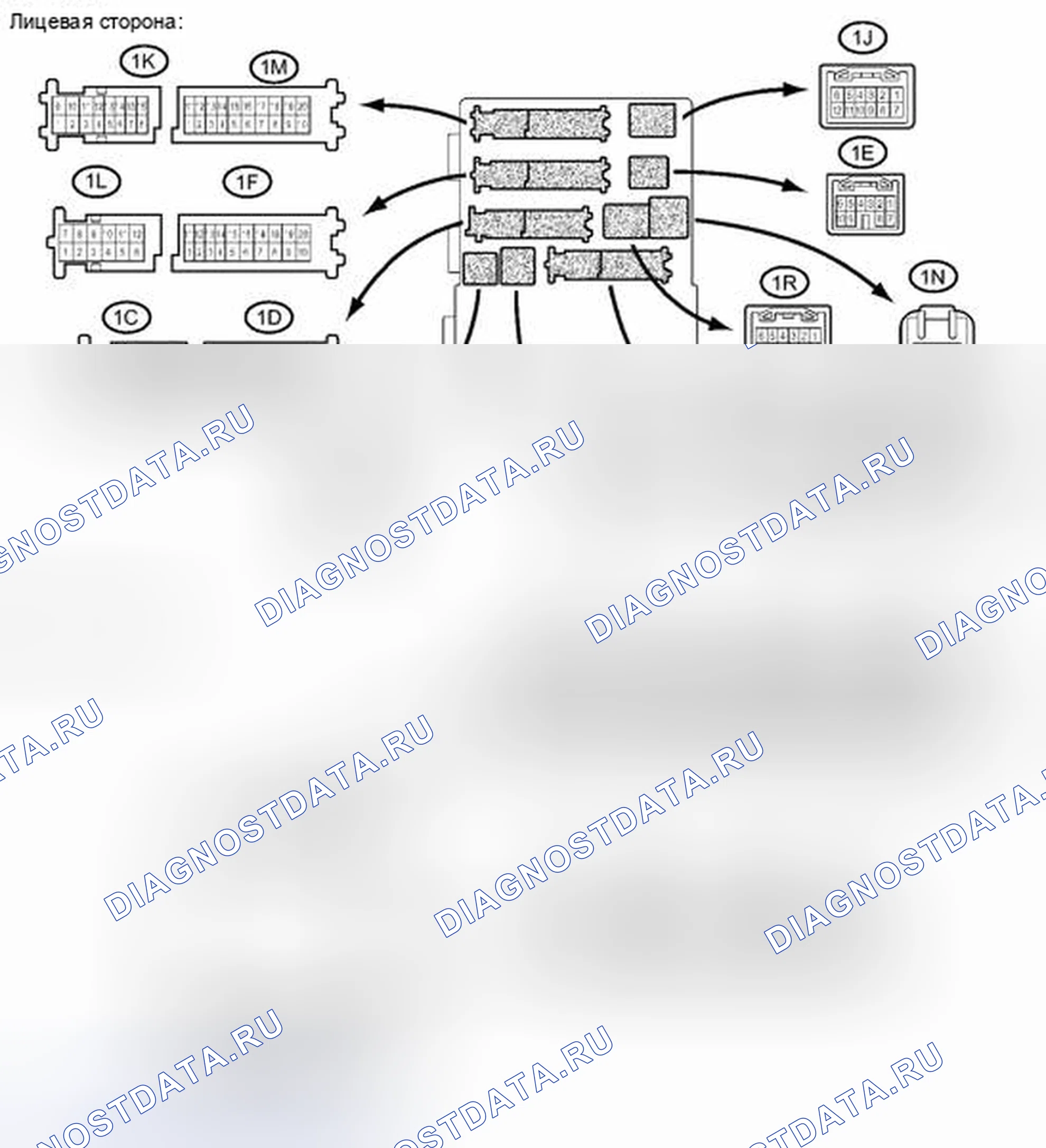 Рис. 120: КЛЕММЫ ЭБУ. Toyota Highlander II рестайлинг