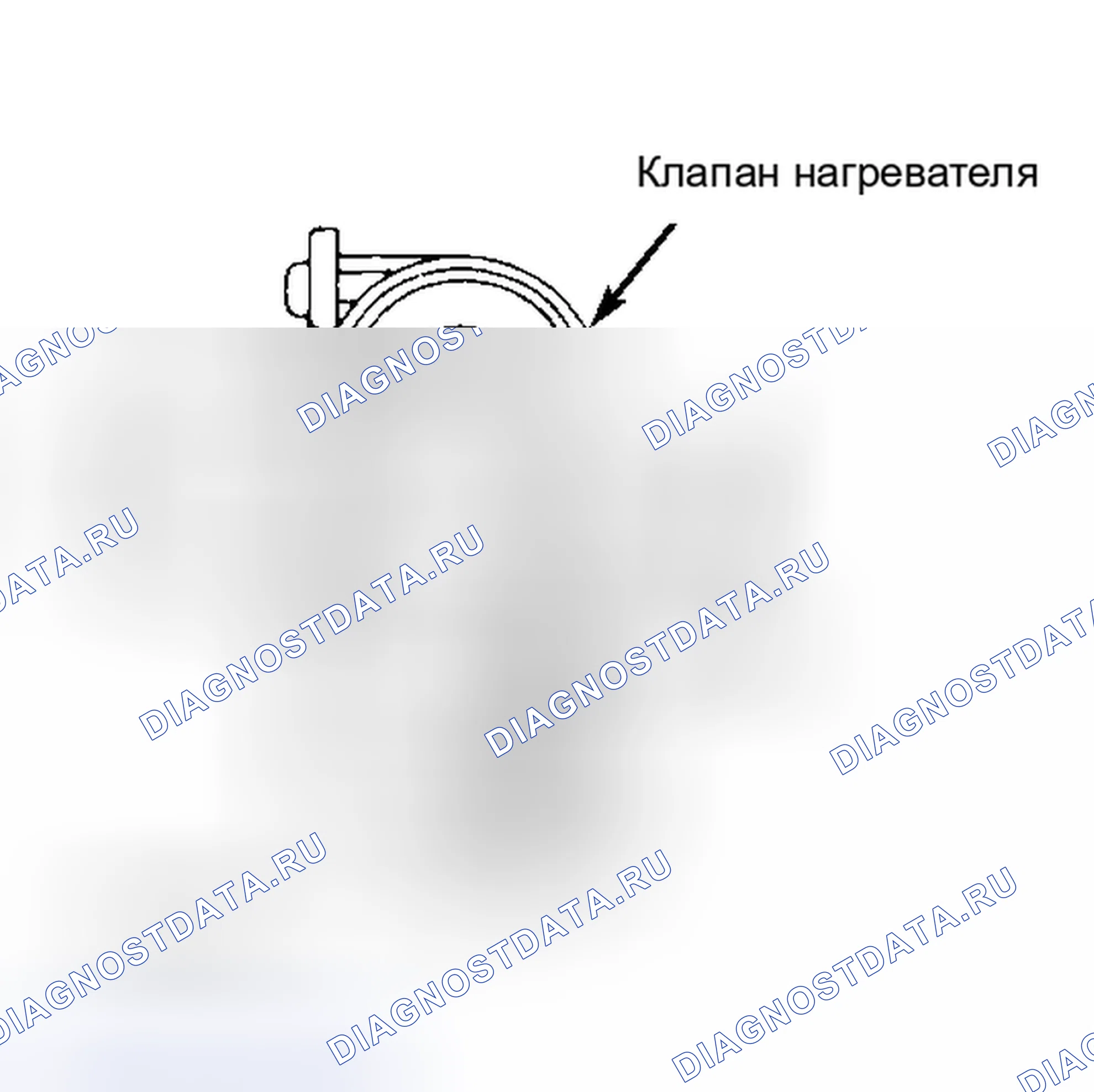 Рис. 16: КАБЕЛЬ КЛАПАНА НАГРЕВАТЕЛЯ. Honda Accord I