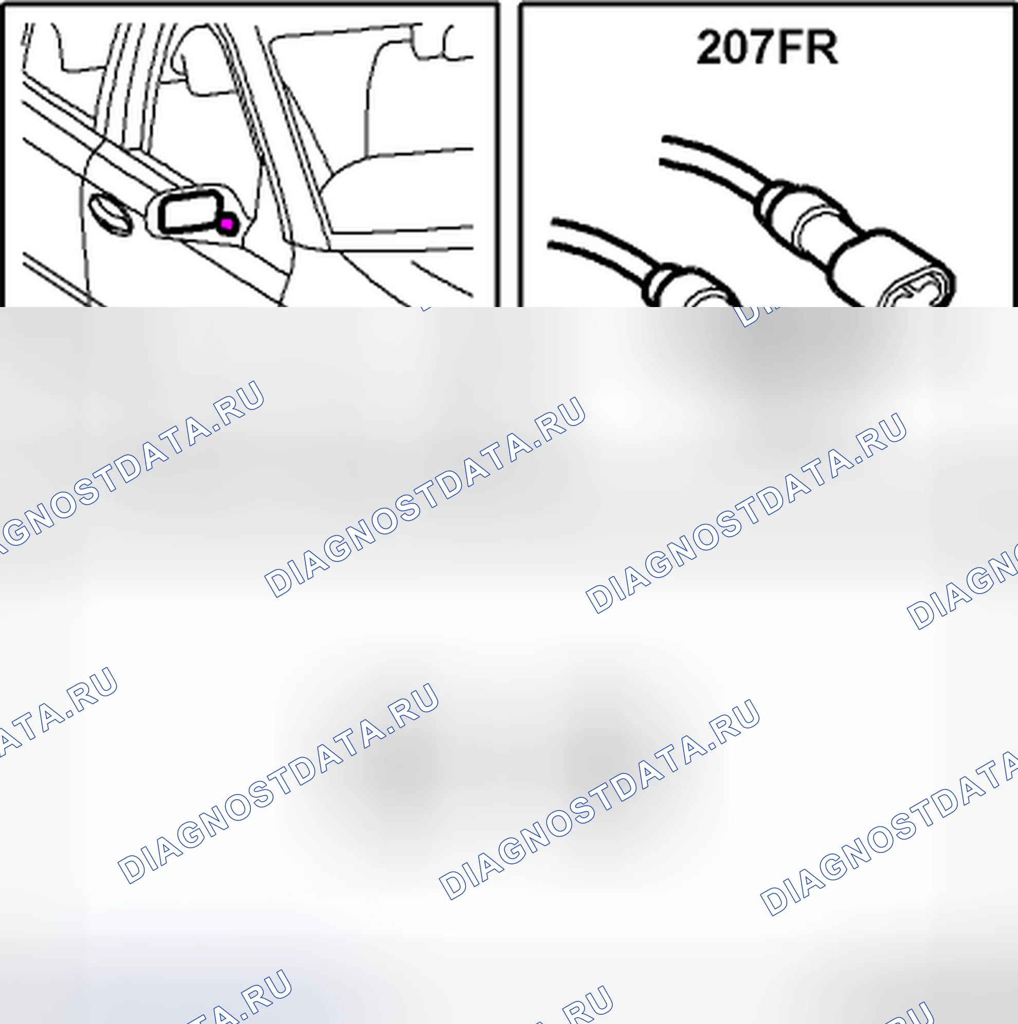 Рис. 366: Нагревательный элемент, дверное зеркало, Fr (207). Kia Optima II