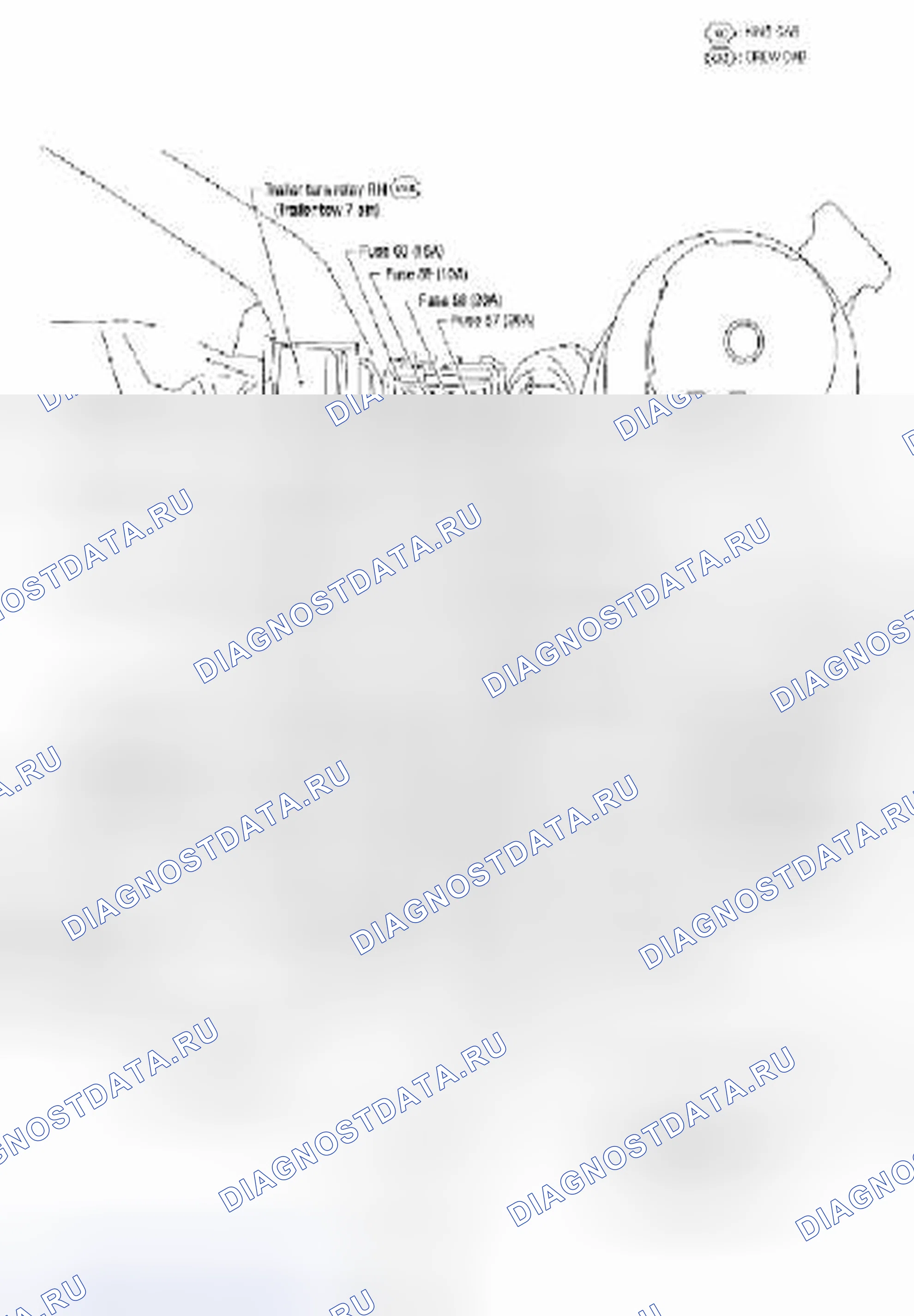 Рис. 59: Блок предохранителей и реле: расположение клемм. Suzuki Equator I