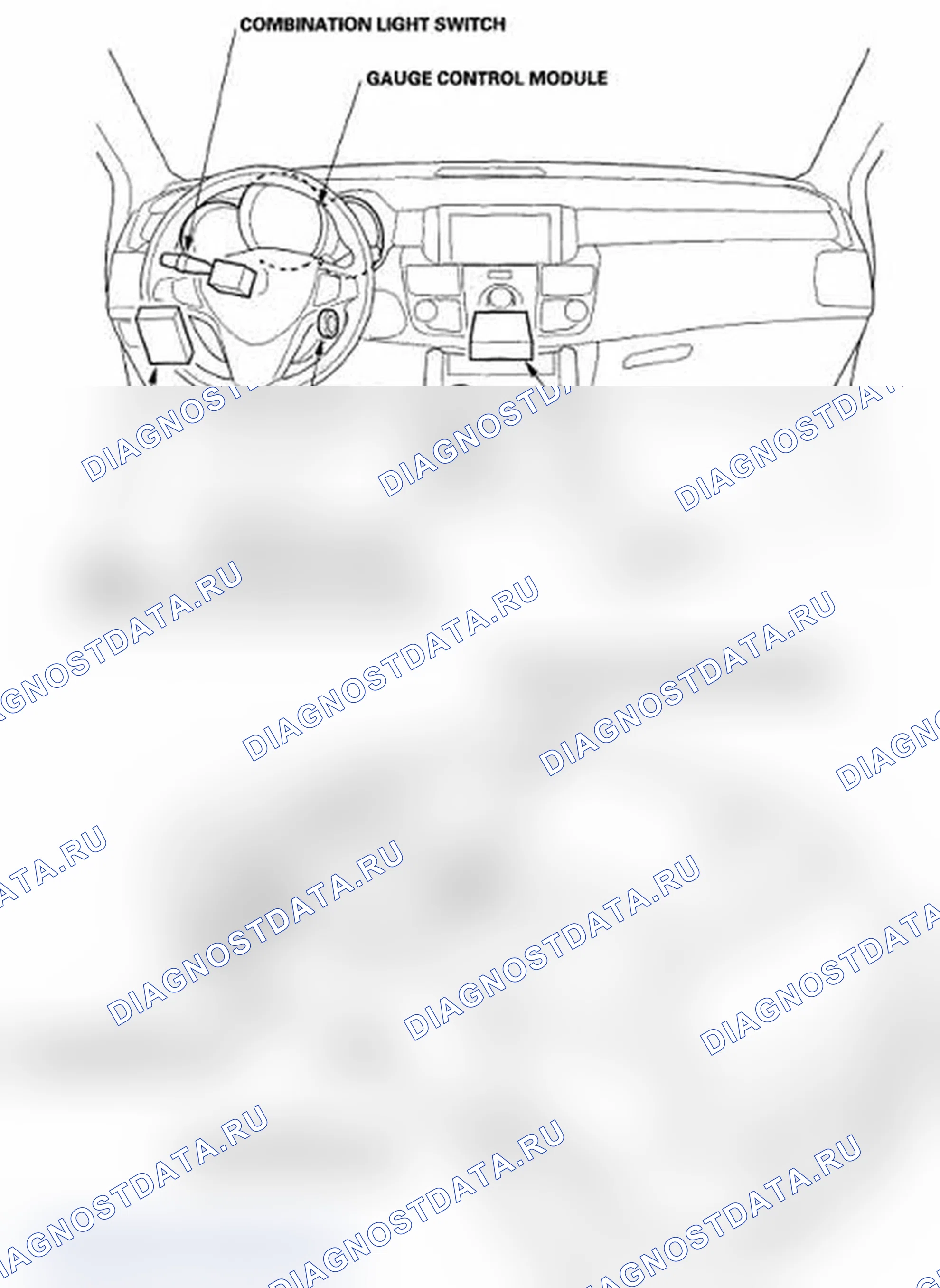 Рис. 67: Указатель расположения компонентов. Acura RDX I