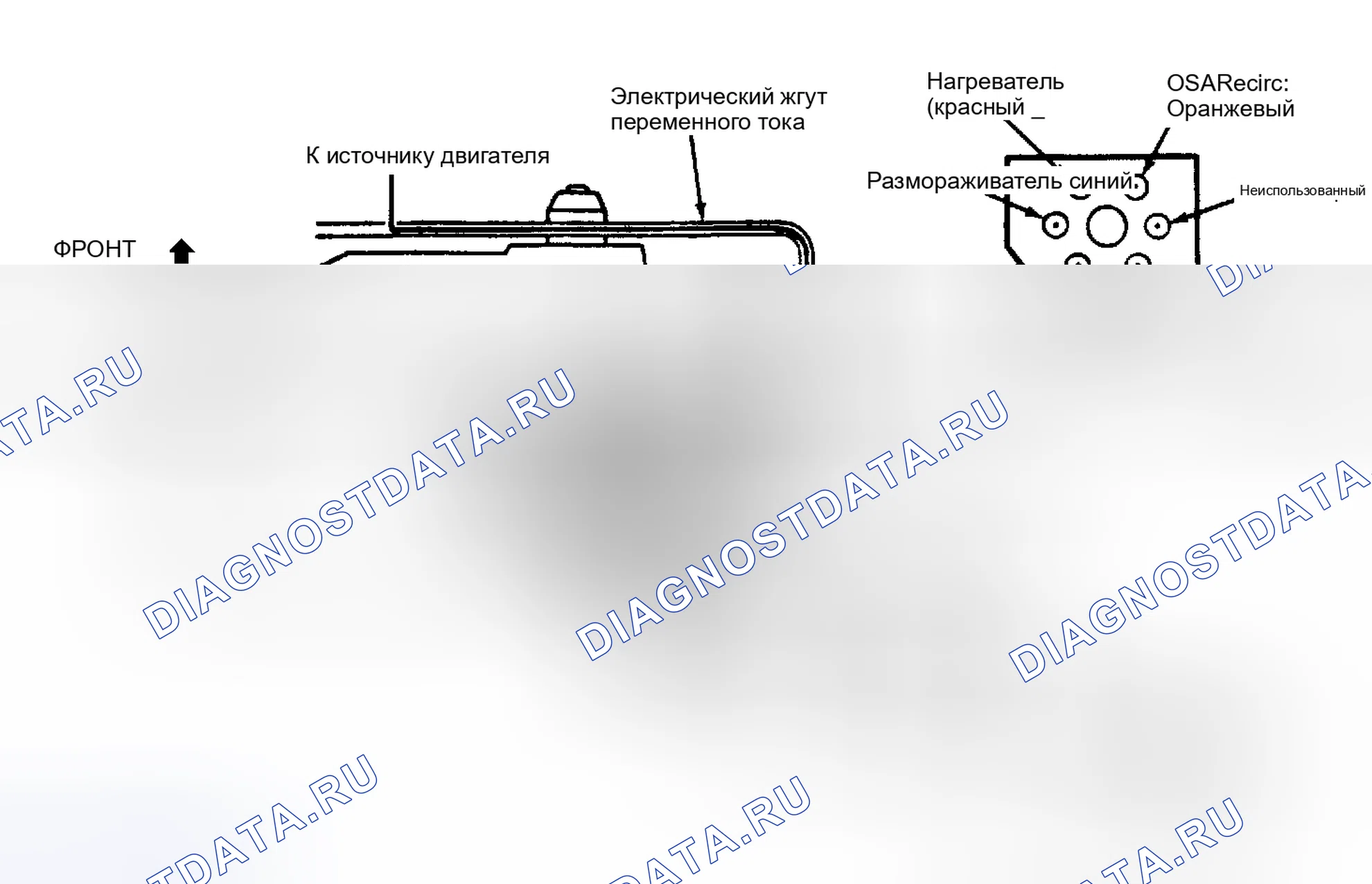Рис. 7: Вакуумная диаграмма контроля климата Skyhawk Electronic Touch. Buick Electra V