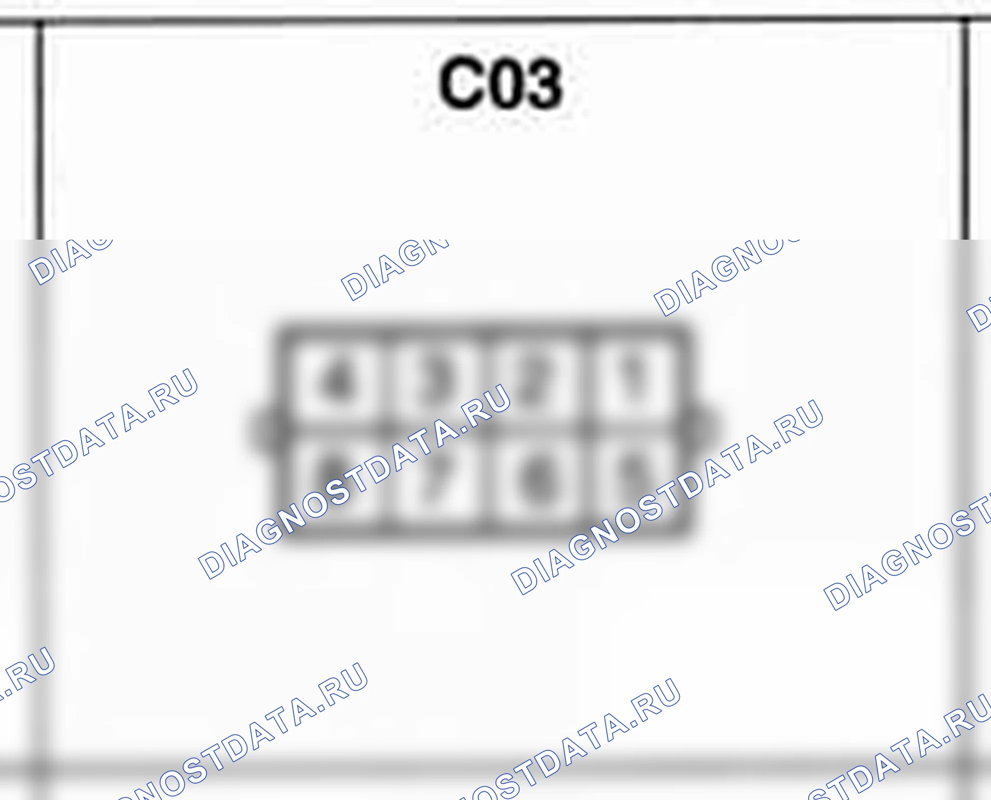 Распиновка разъёма C03 — жгута управления. Hyundai Accent LC