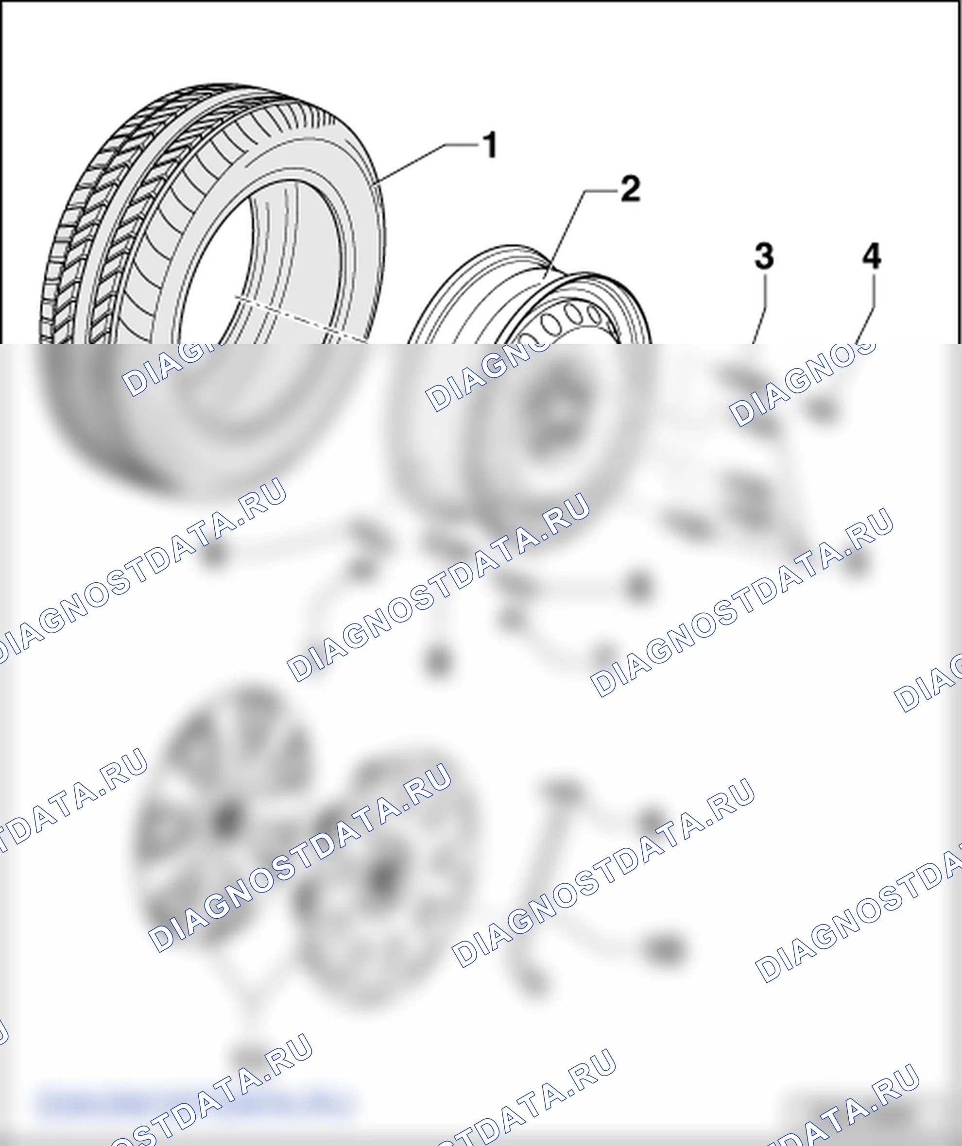 Диски, шины (исполнение 2). Skoda Yeti I