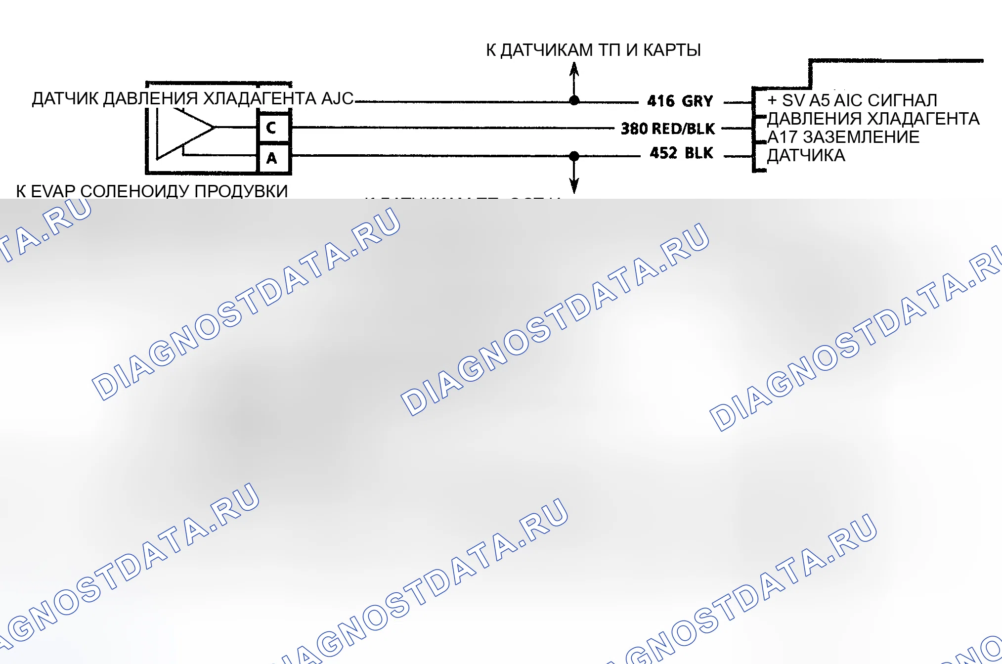 Рис. 83: Схема кода 66 (3.1L) Низкий заряд кондиционер. Pontiac Grand AM IV