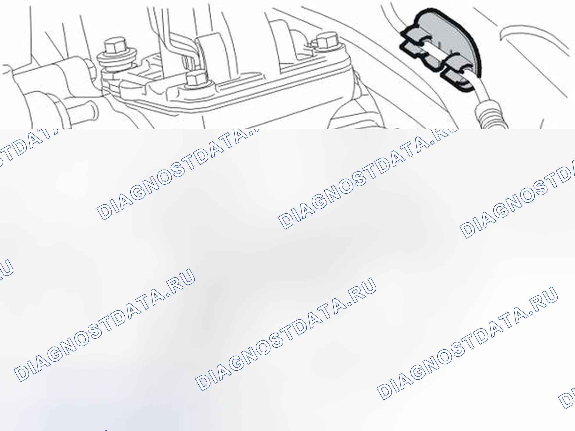 Рис. 44: Удаление линии сцепления. Volvo S60 I