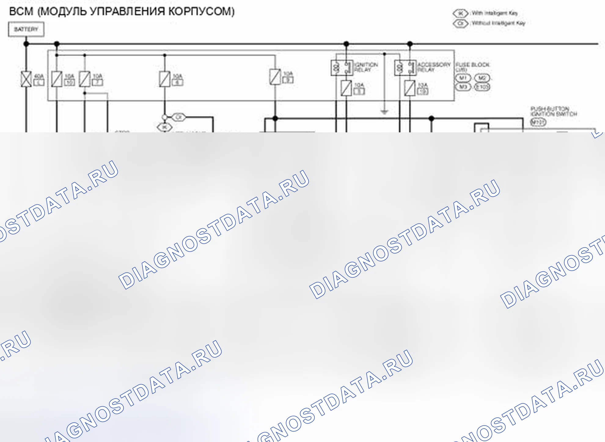 Рис. 140: электросхема - BCM. Honda Inspire I