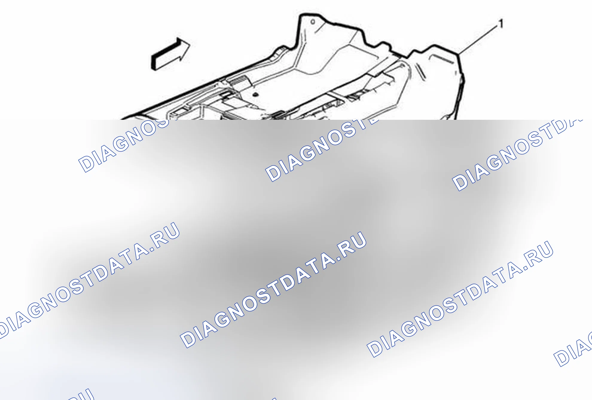 Рис. 1: Замена ковра панели пола. Chevrolet Sonic I