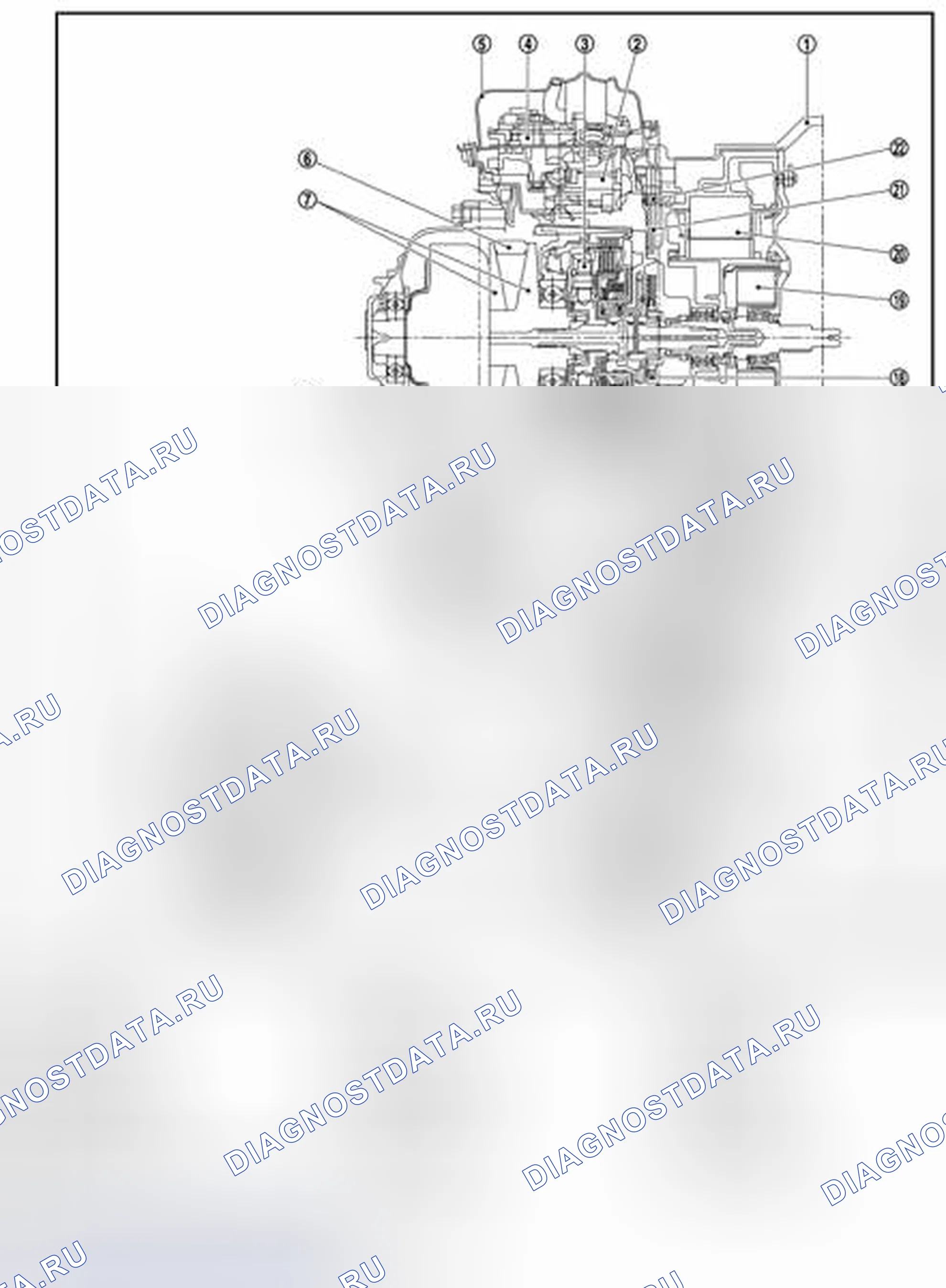 Рис. 134: трансмиссия: поперечное сечение. Nissan Pathfinder IV рестайлинг