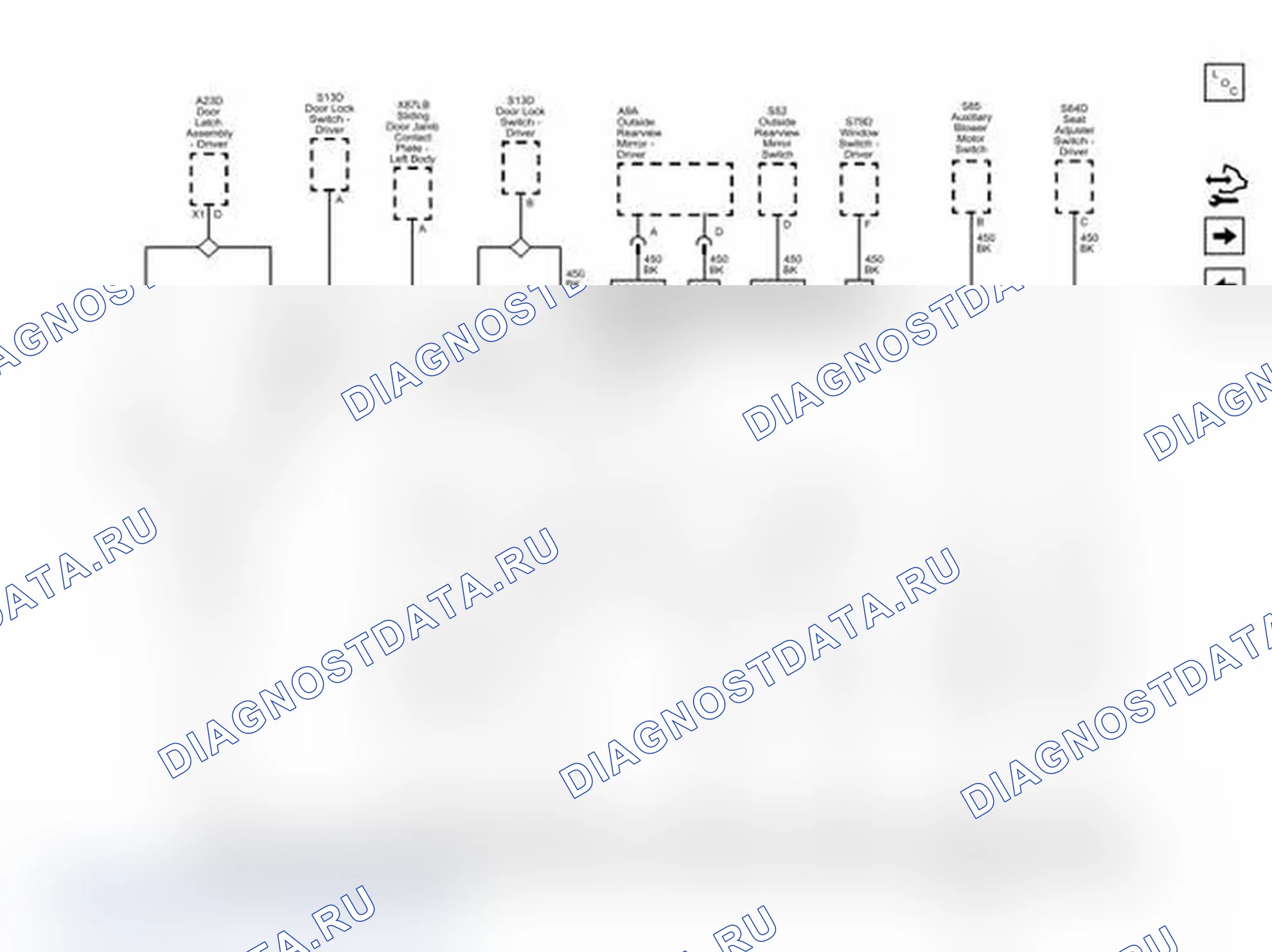 Рис. 187: Схема электропроводки G347. Chevrolet Express G1500 